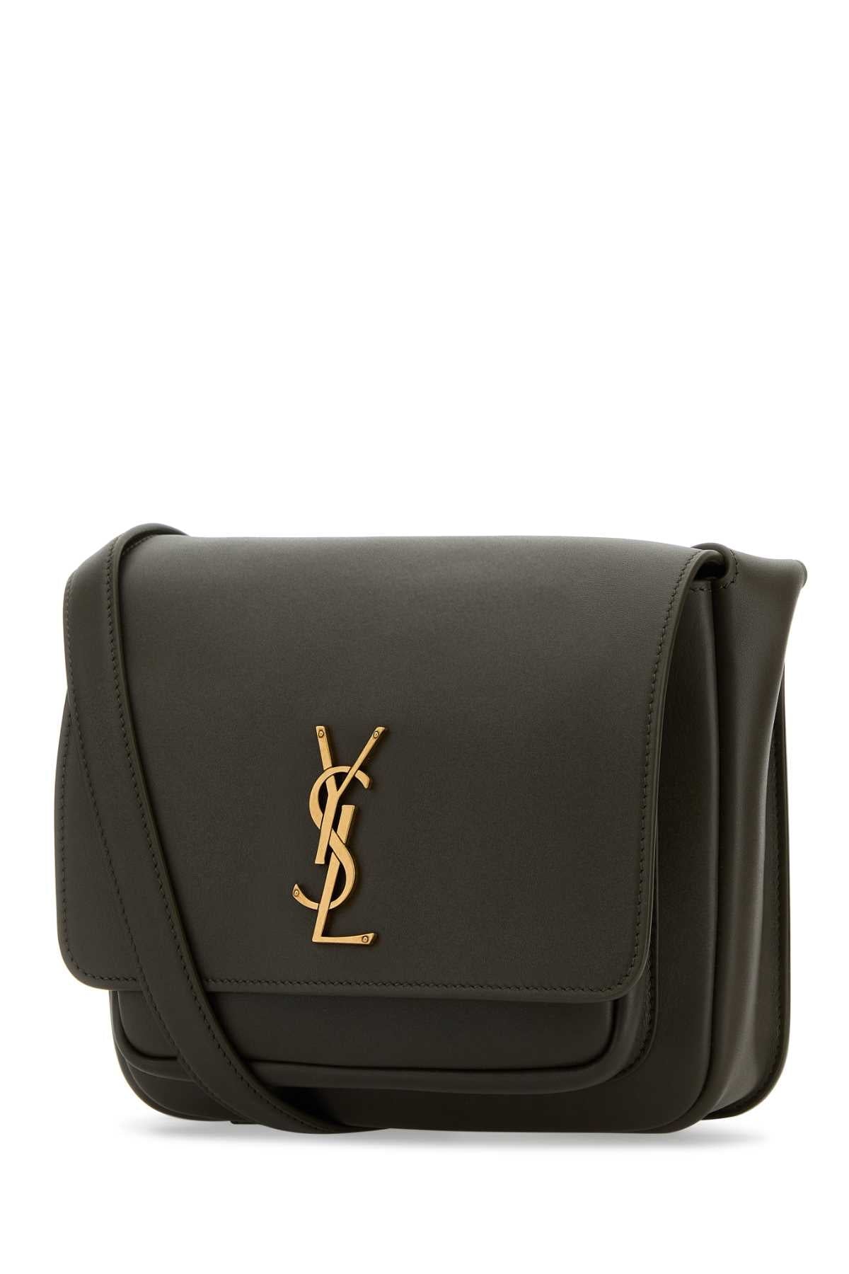 Saint Laurent Women Bottle Green Leather Niki Crossbody Bag SAINT LAURENT