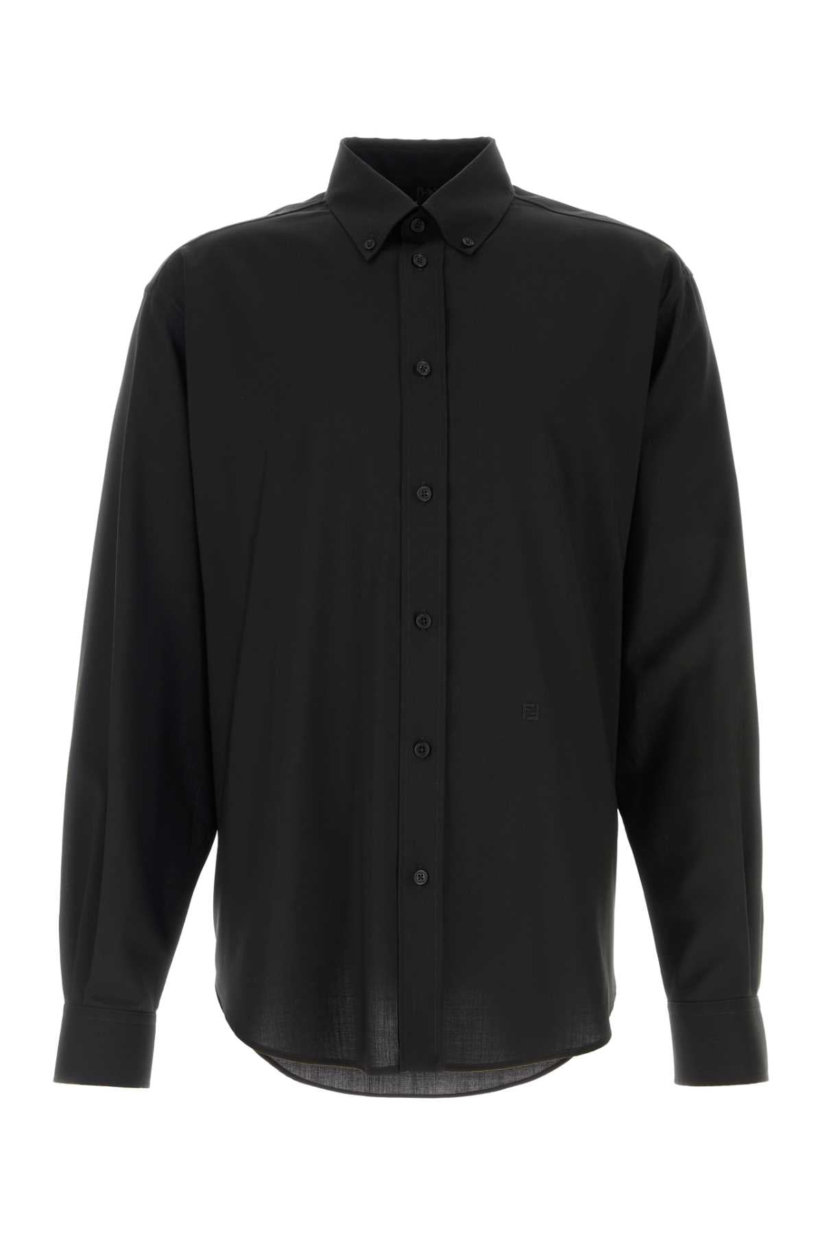 Fendi Men Black Wool Shirt FENDI