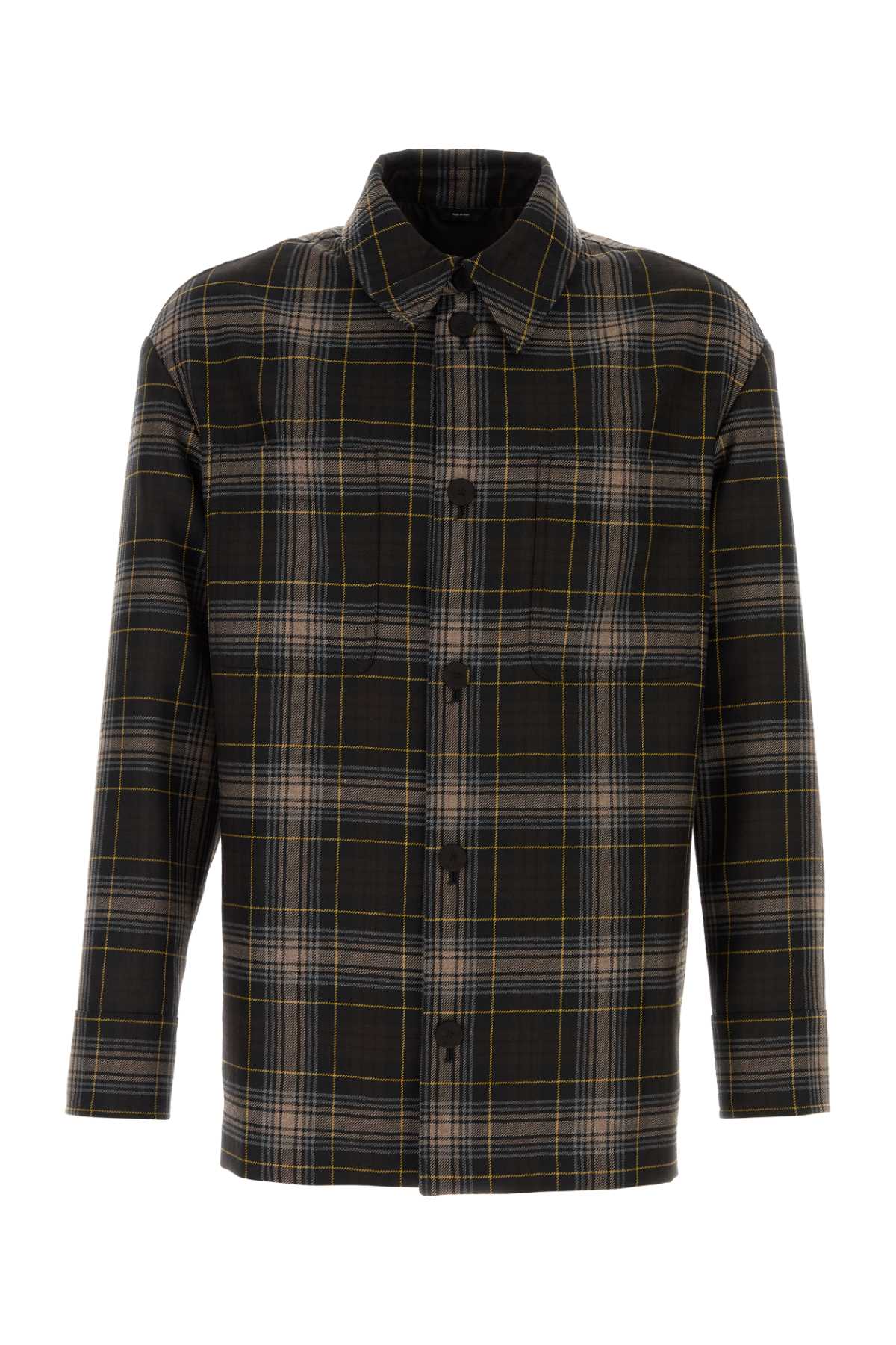 Fendi Men Embroidered Wool Shirt FENDI