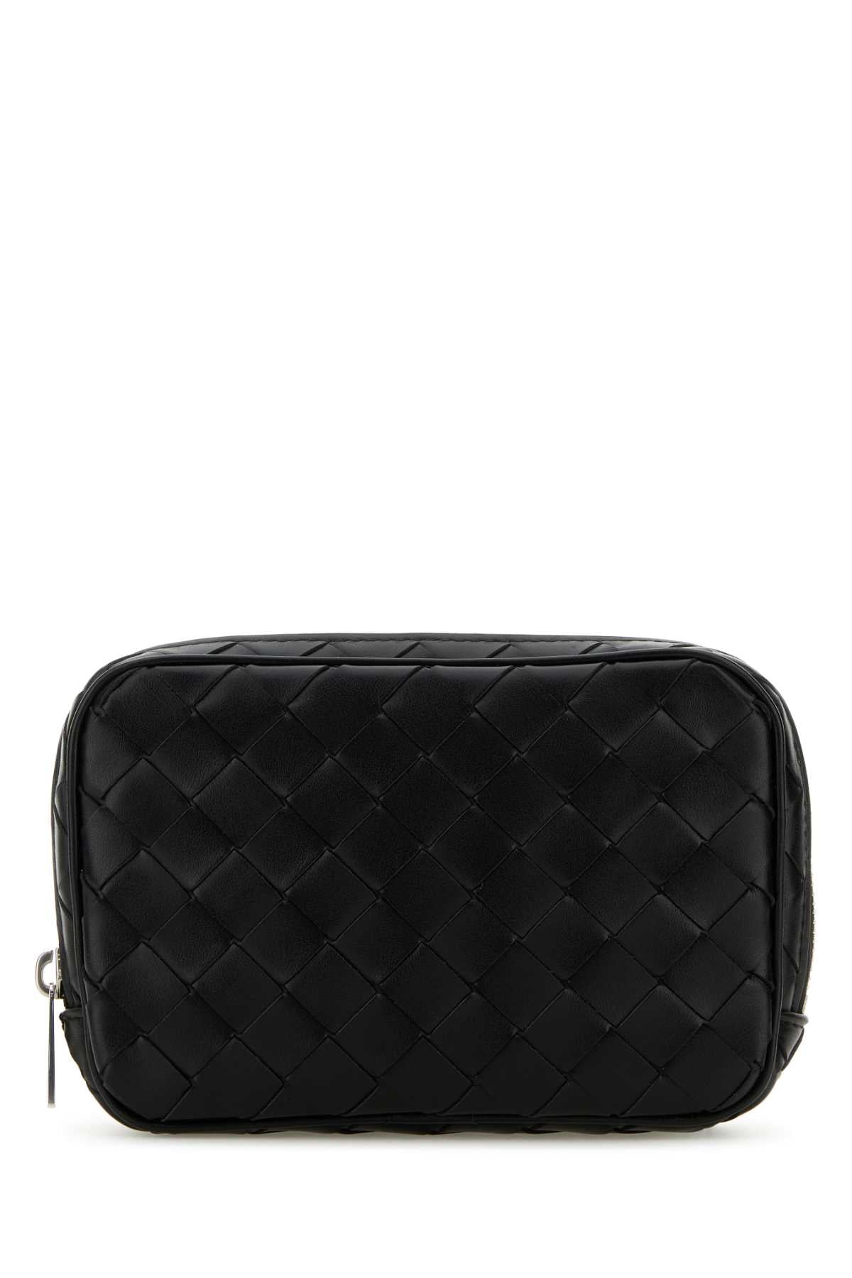 Bottega Veneta Men Black Leather Small Intrecciato Beauty Case BOTTEGA VENETA