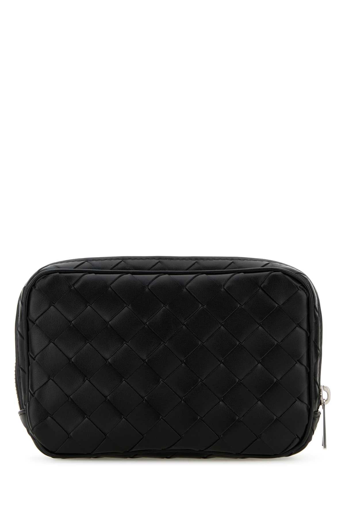Bottega Veneta Men Black Leather Small Intrecciato Beauty Case BOTTEGA VENETA