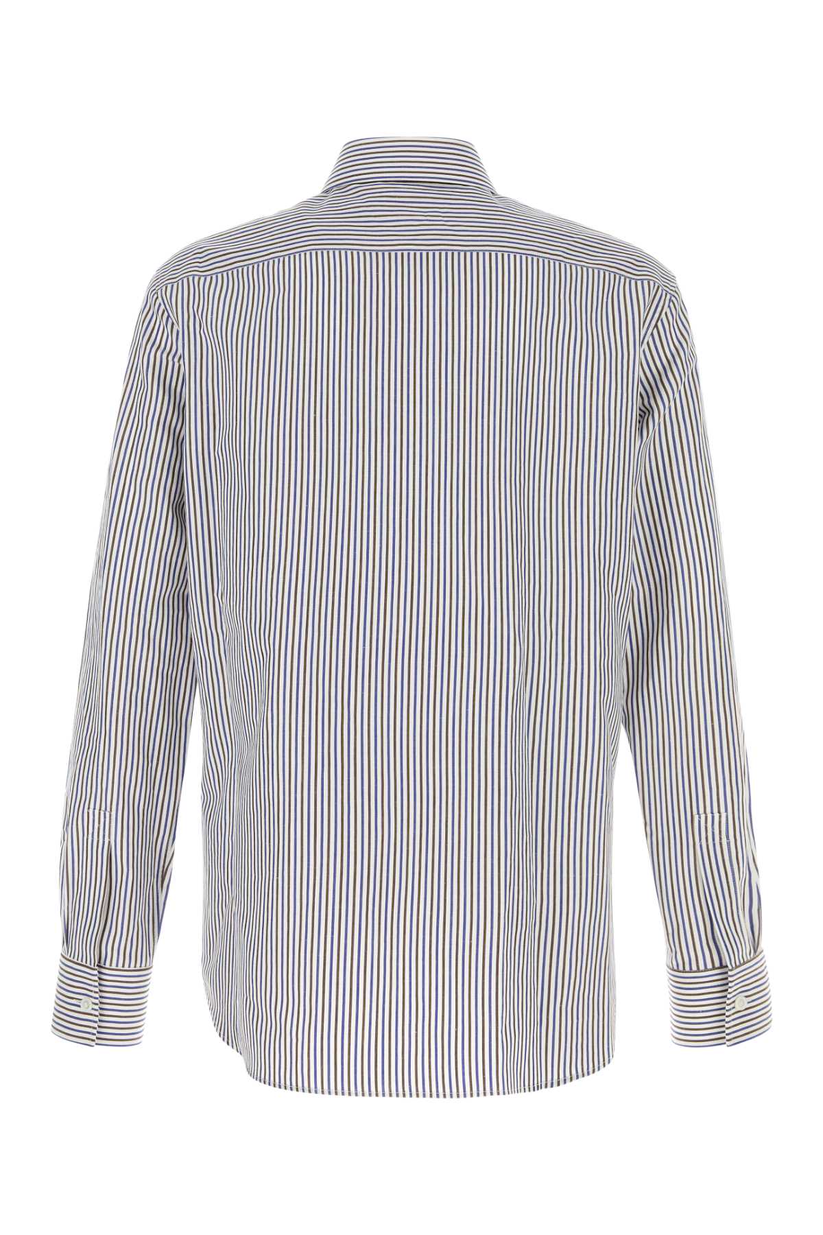 Bottega Veneta Men Embroidered Cotton Blend Shirt BOTTEGA VENETA