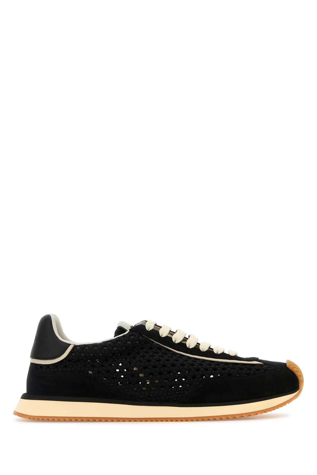 Dolce & Gabbana Men Black Fabric Dg Cushion Sneakers DOLCE & GABBANA