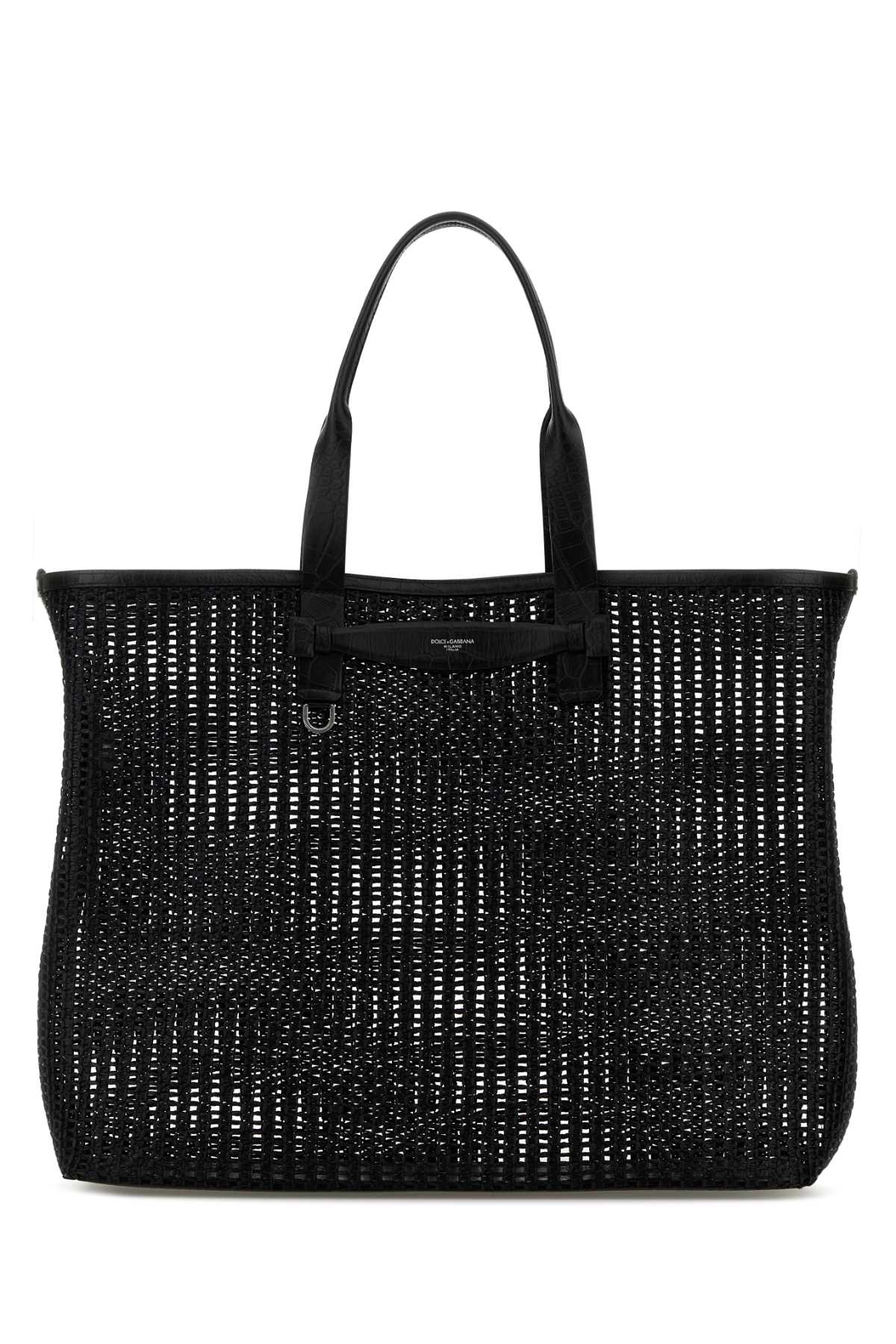 Dolce & Gabbana Men Black Mesh Shopping Bag DOLCE & GABBANA