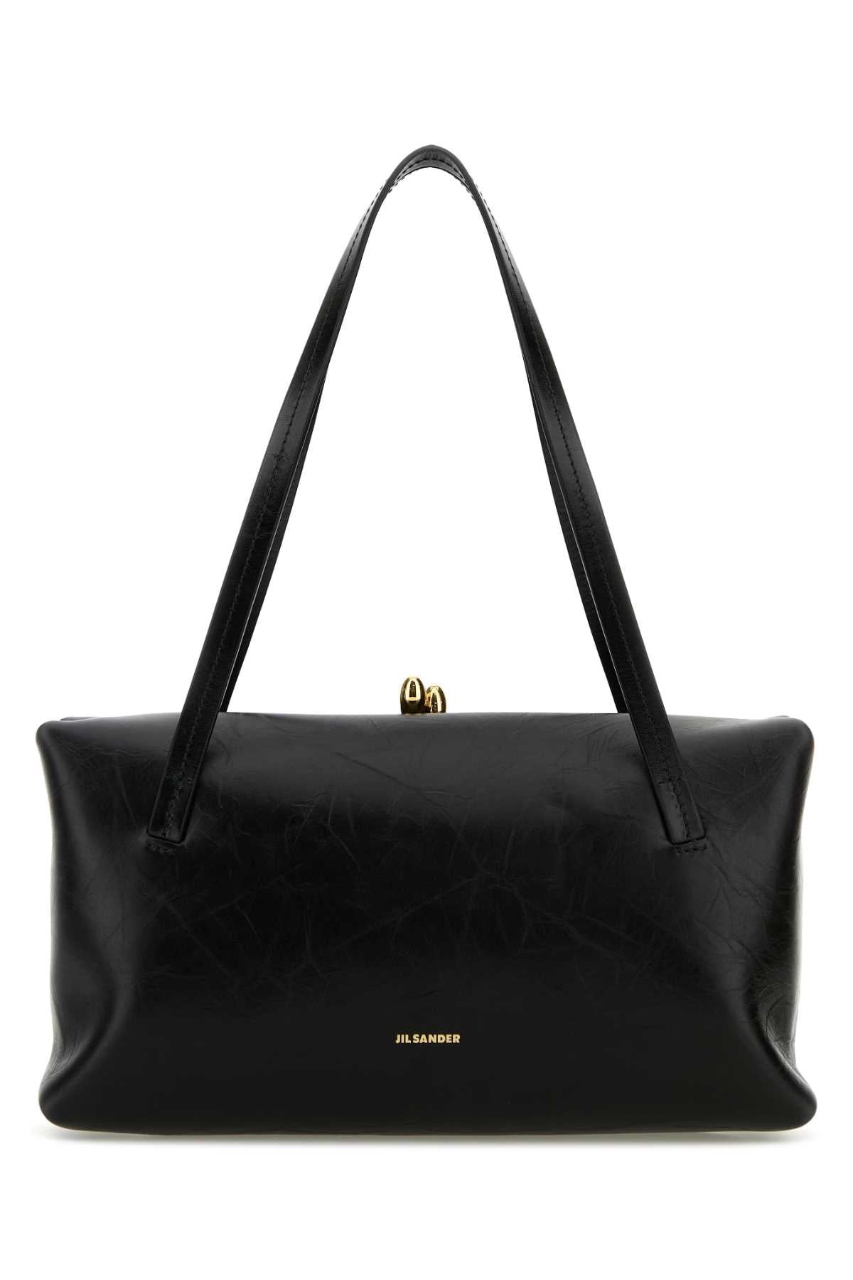 Jil Sander Women Black Leather Goji Pillow Handbag JIL SANDER