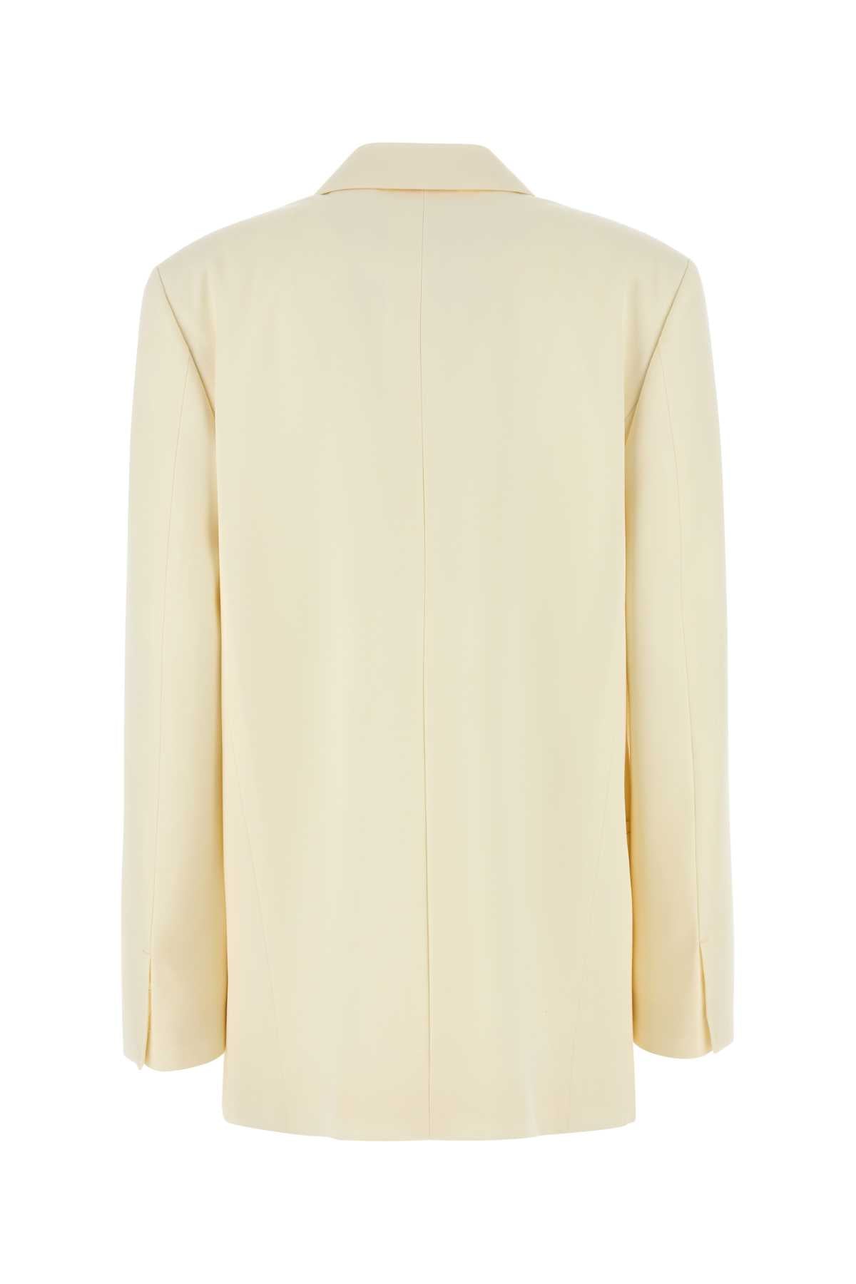 Jil Sander Women Cream Wool Blazer JIL SANDER