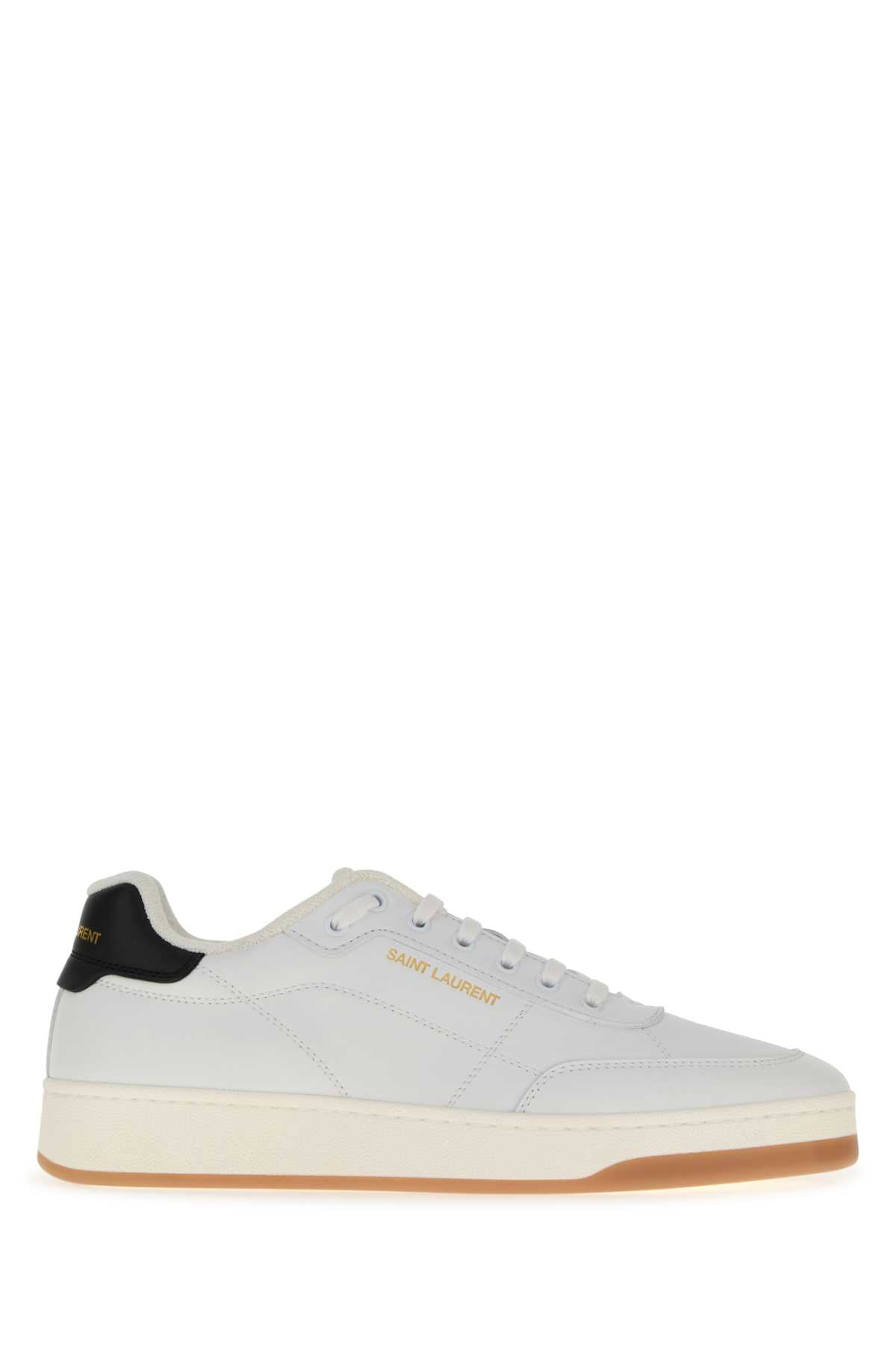 Saint Laurent Men White Leather Sl/61 Sneakers SAINT LAURENT