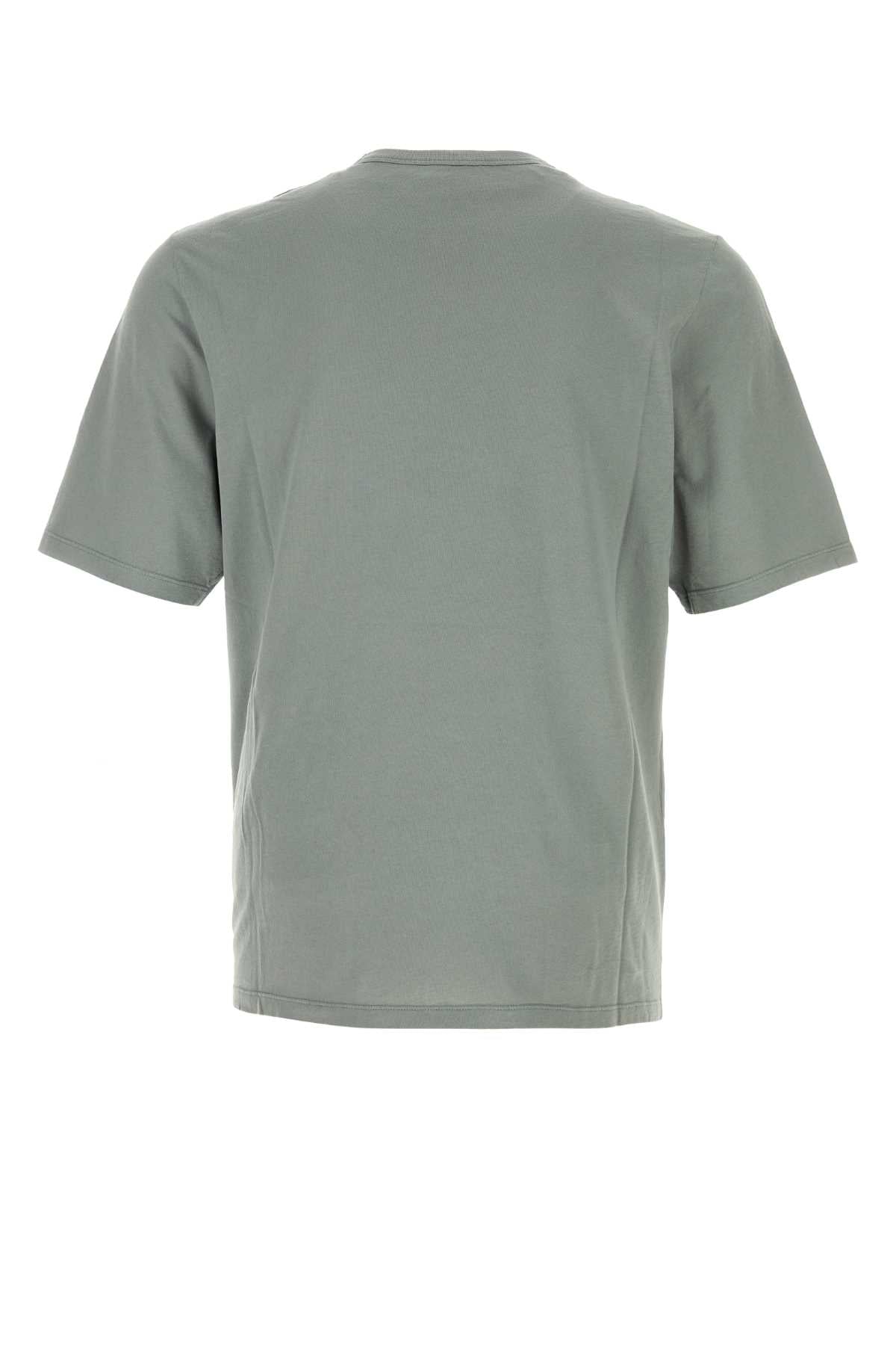 Saint Laurent Men Sage Green Cotton T-Shirt SAINT LAURENT