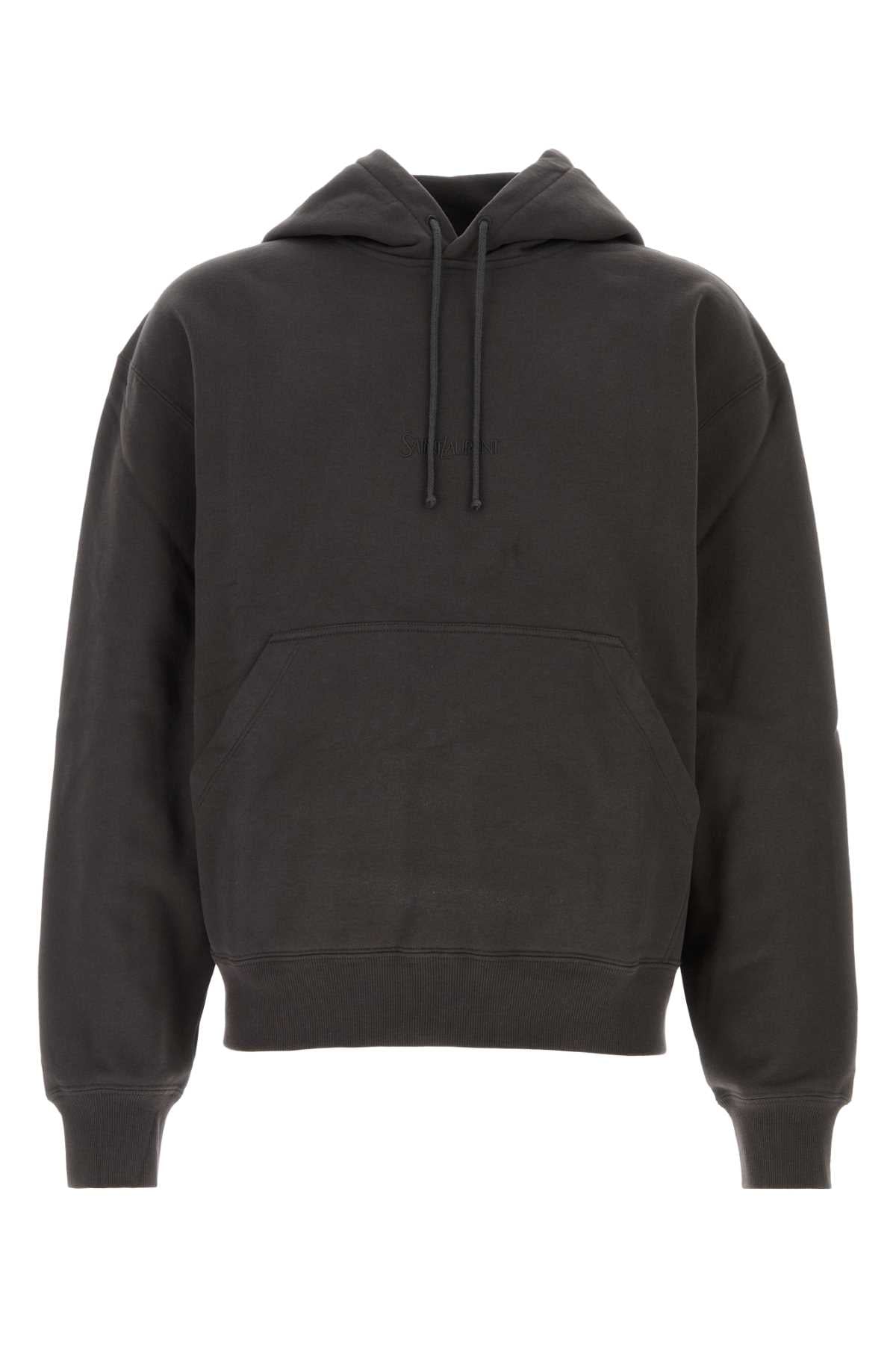 Saint Laurent Men Charcoal Cotton Sweatshirt SAINT LAURENT