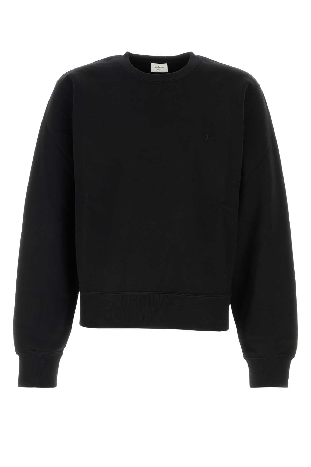 Saint Laurent Men Black Cotton Sweatshirt SAINT LAURENT