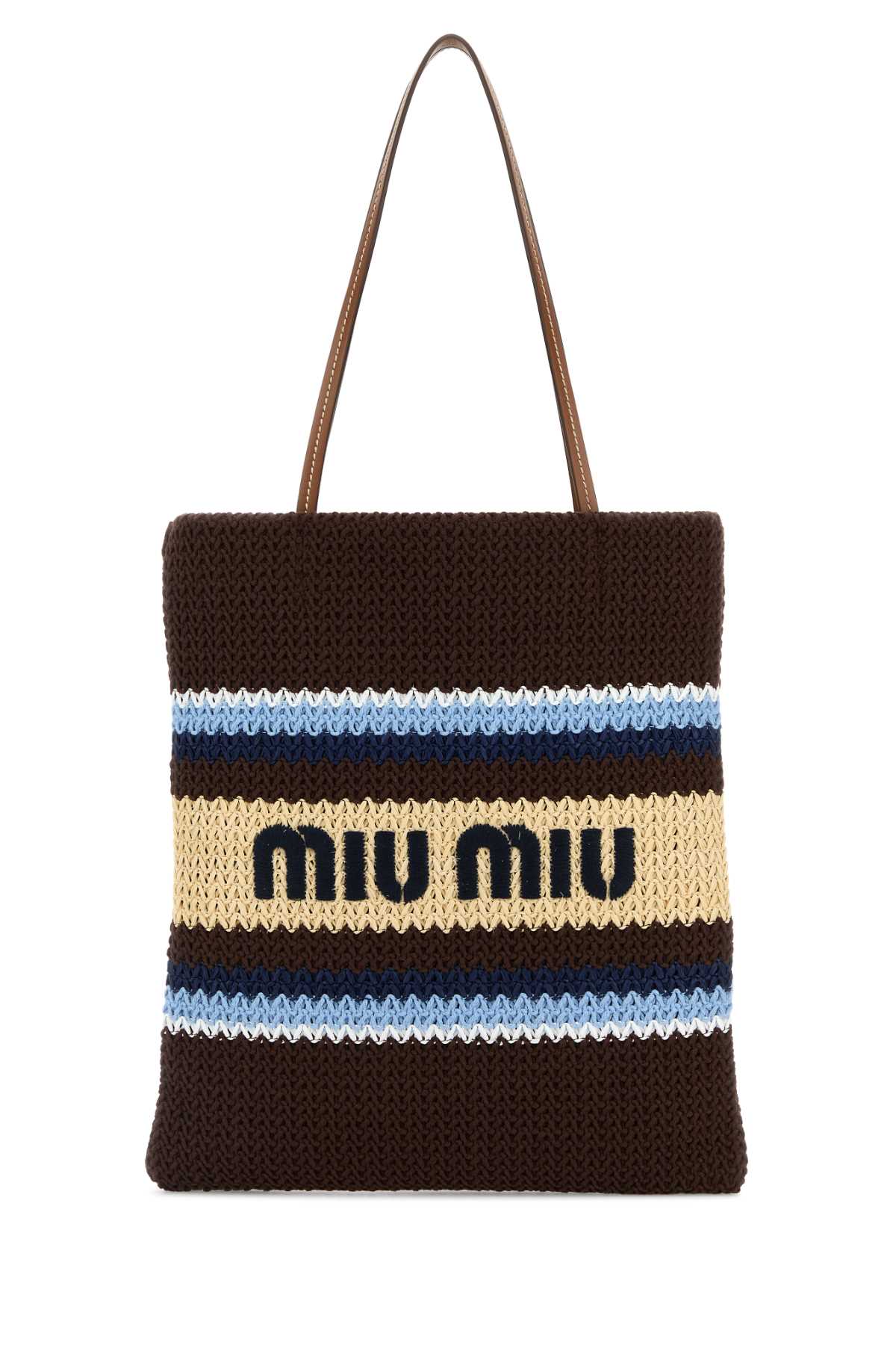 Miu Miu Women Embroidered Crochet Shopping Bag MIU MIU