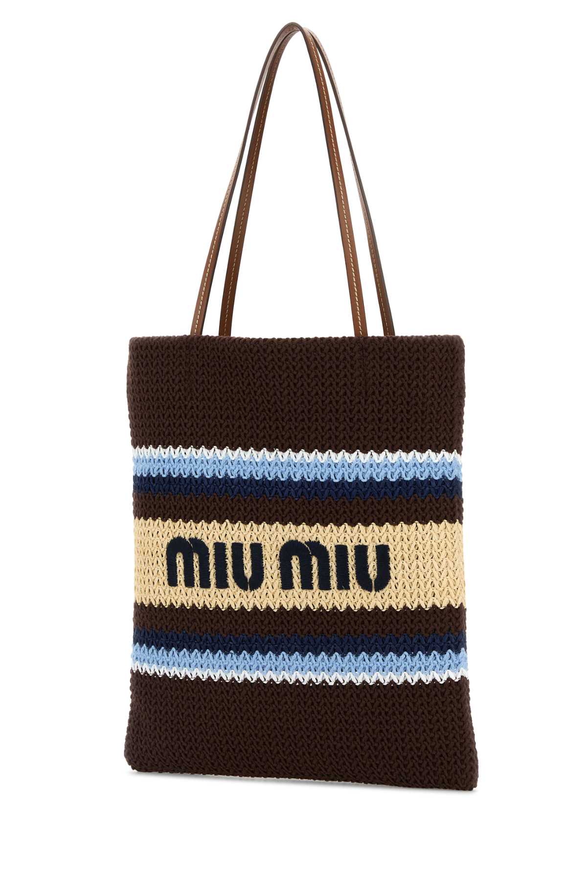 Miu Miu Women Embroidered Crochet Shopping Bag MIU MIU