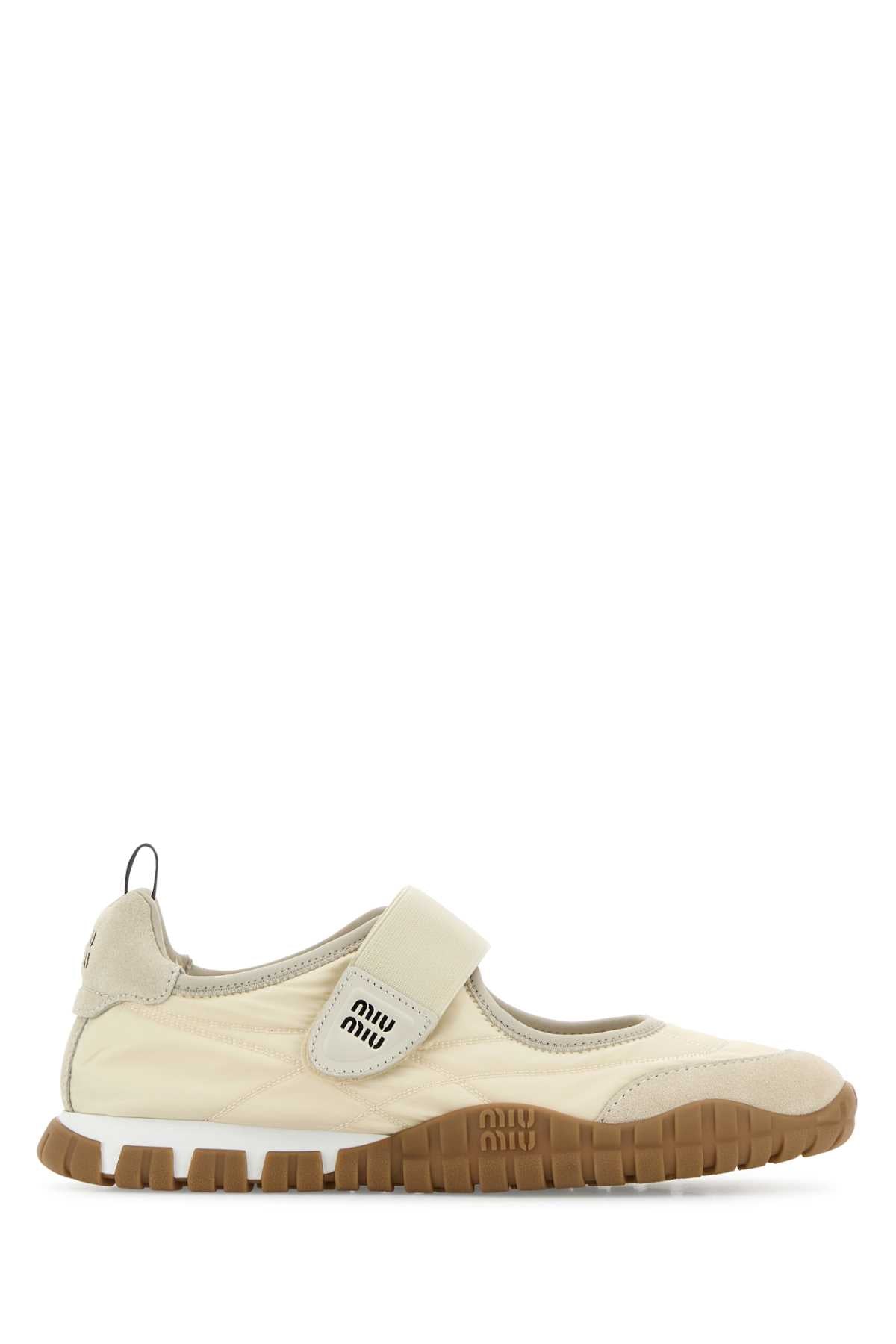 Miu Miu Women Sand Fabric Tyre Ballerinas MIU MIU