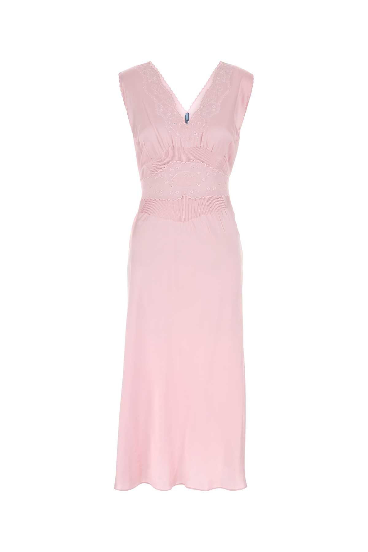 Prada Women Pink Satin Dress PRADA