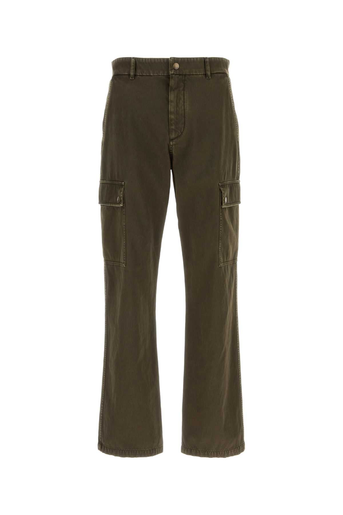 Burberry Men Army Green Cotton Cargo Pant BURBERRY
