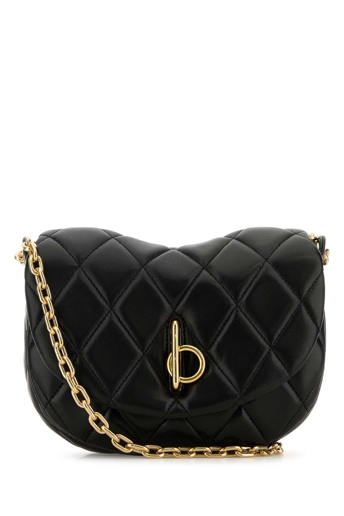 Burberry Women Black Leather Rocking Horse Shoulder Bag BURBERRY