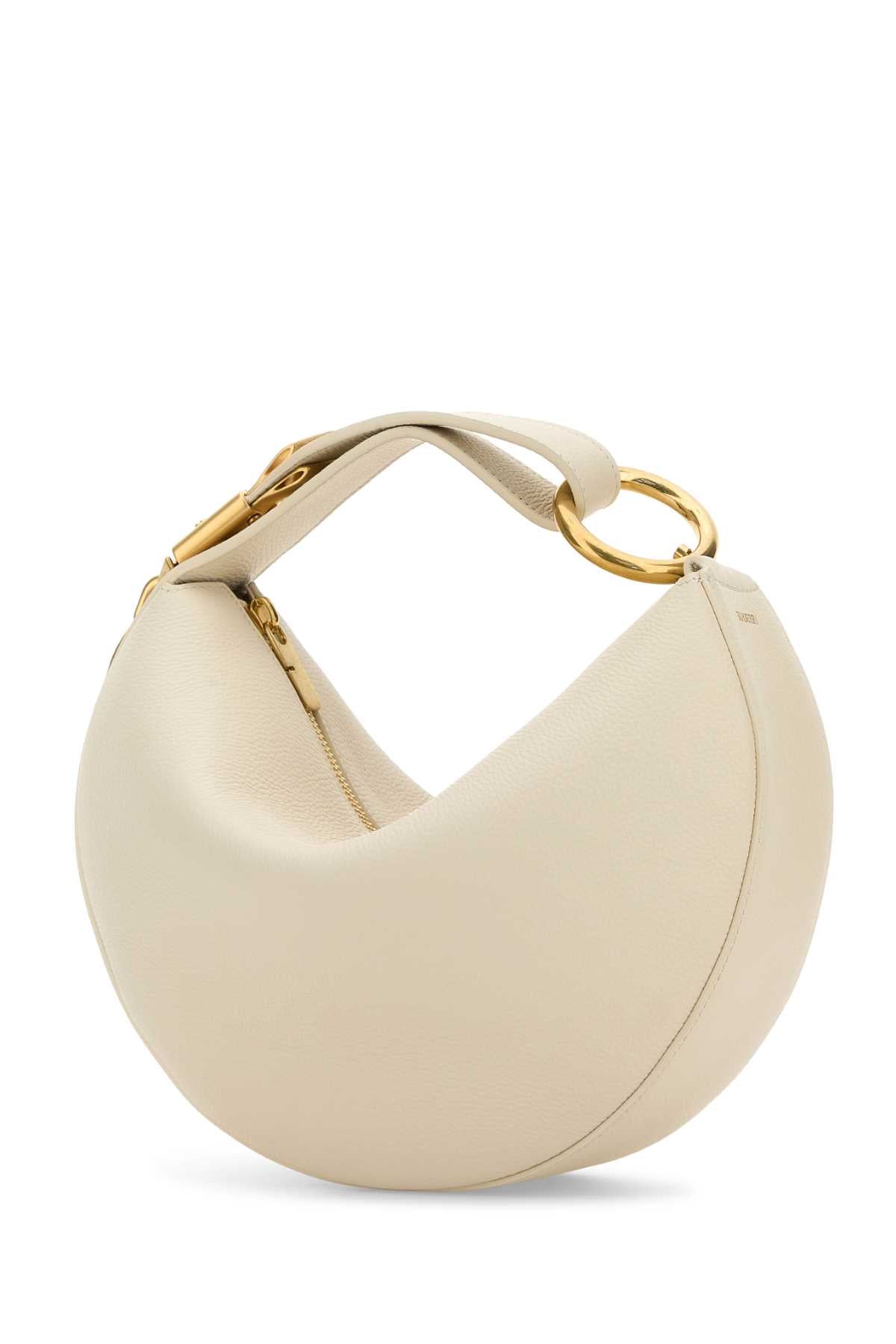 Burberry Women Ivory Leather Knight Arc Handbag BURBERRY