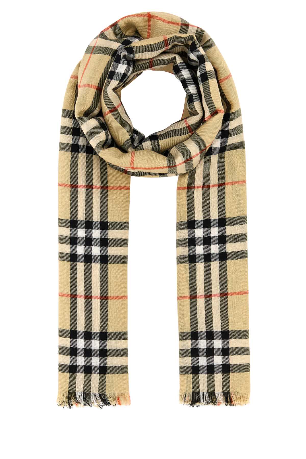 Burberry Women Embroidered Cashmere Blend Scarf BURBERRY