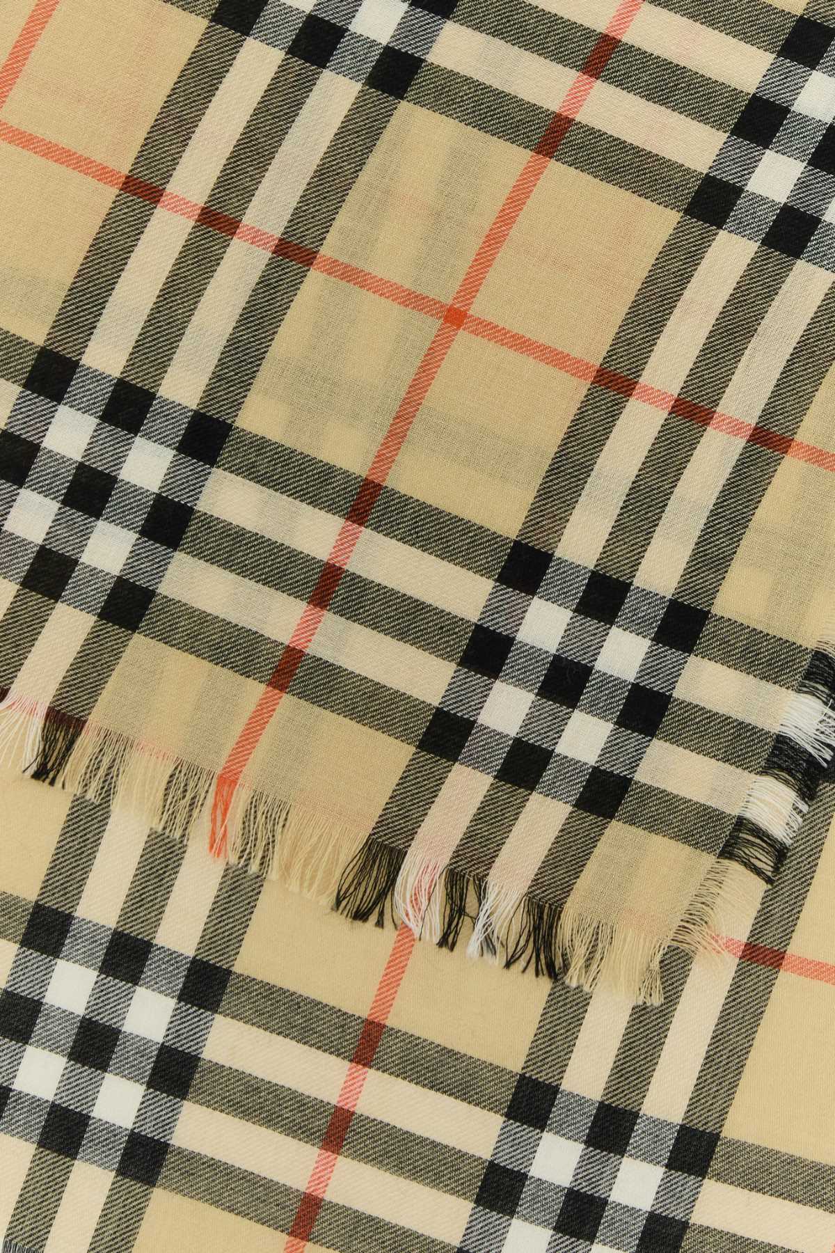 Burberry Women Embroidered Cashmere Blend Scarf BURBERRY