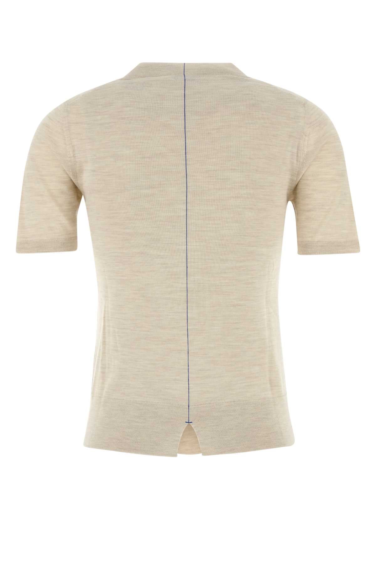 Burberry Women Sand Wool T-Shirt BURBERRY