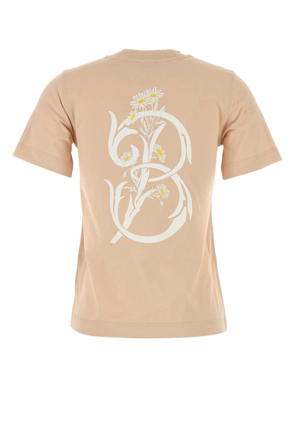 Burberry Women Peach Cotton T-Shirt BURBERRY