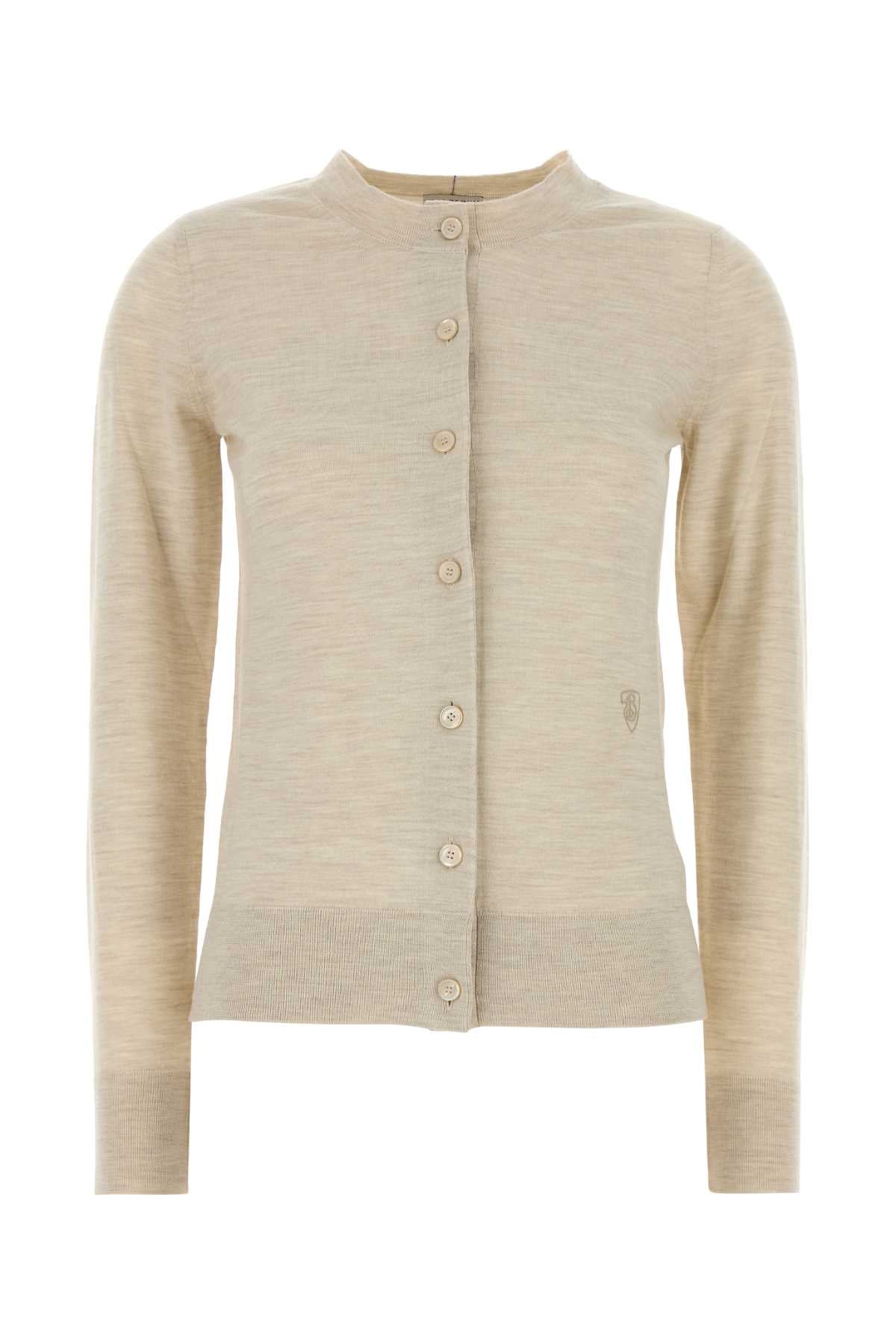 Burberry Women Sand Wool Cardigan BURBERRY