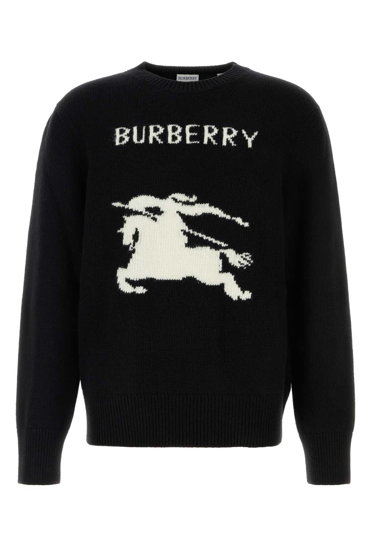 Burberry Men Black Wool Blend Sweater BURBERRY