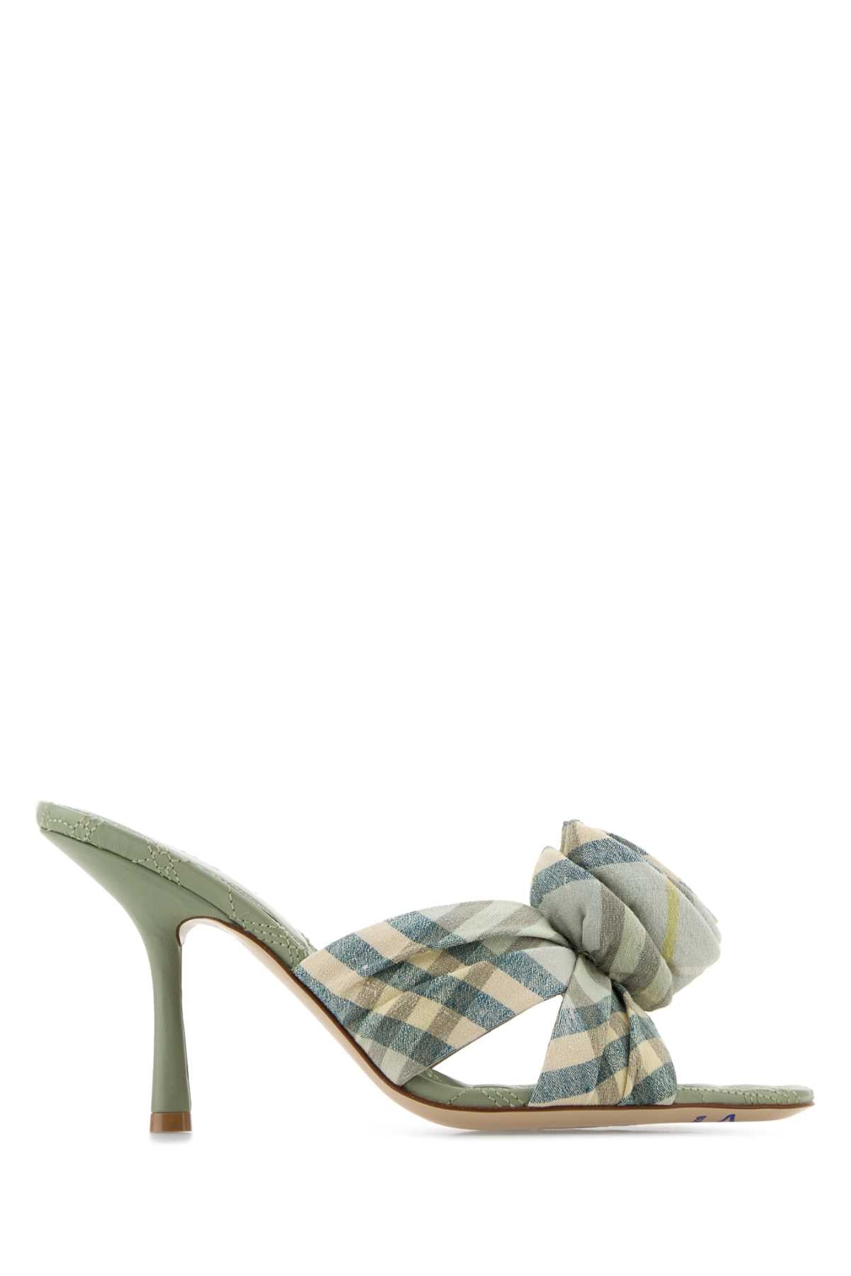 Burberry Women Embroidered Fabric Mews Mules BURBERRY