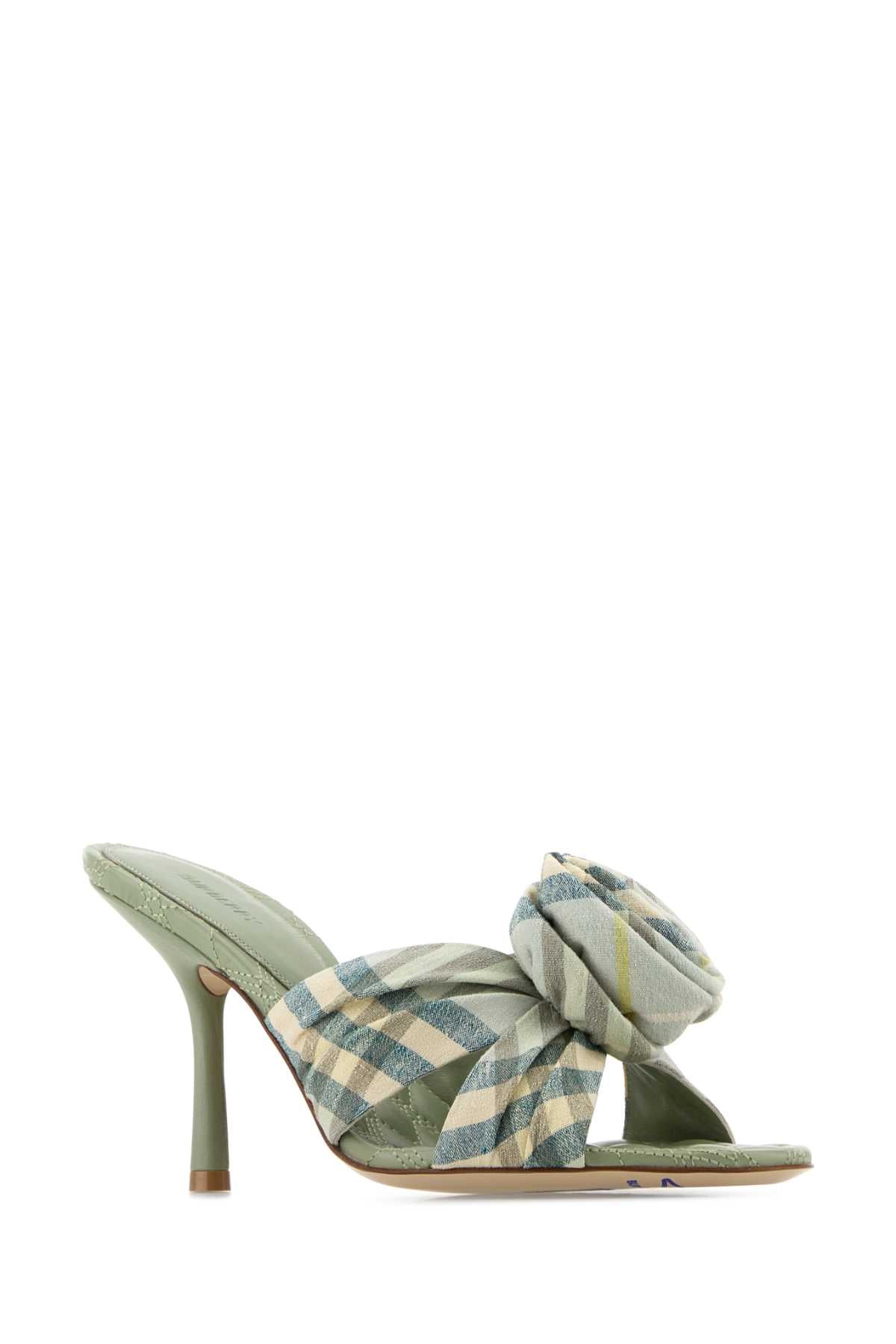 Burberry Women Embroidered Fabric Mews Mules BURBERRY