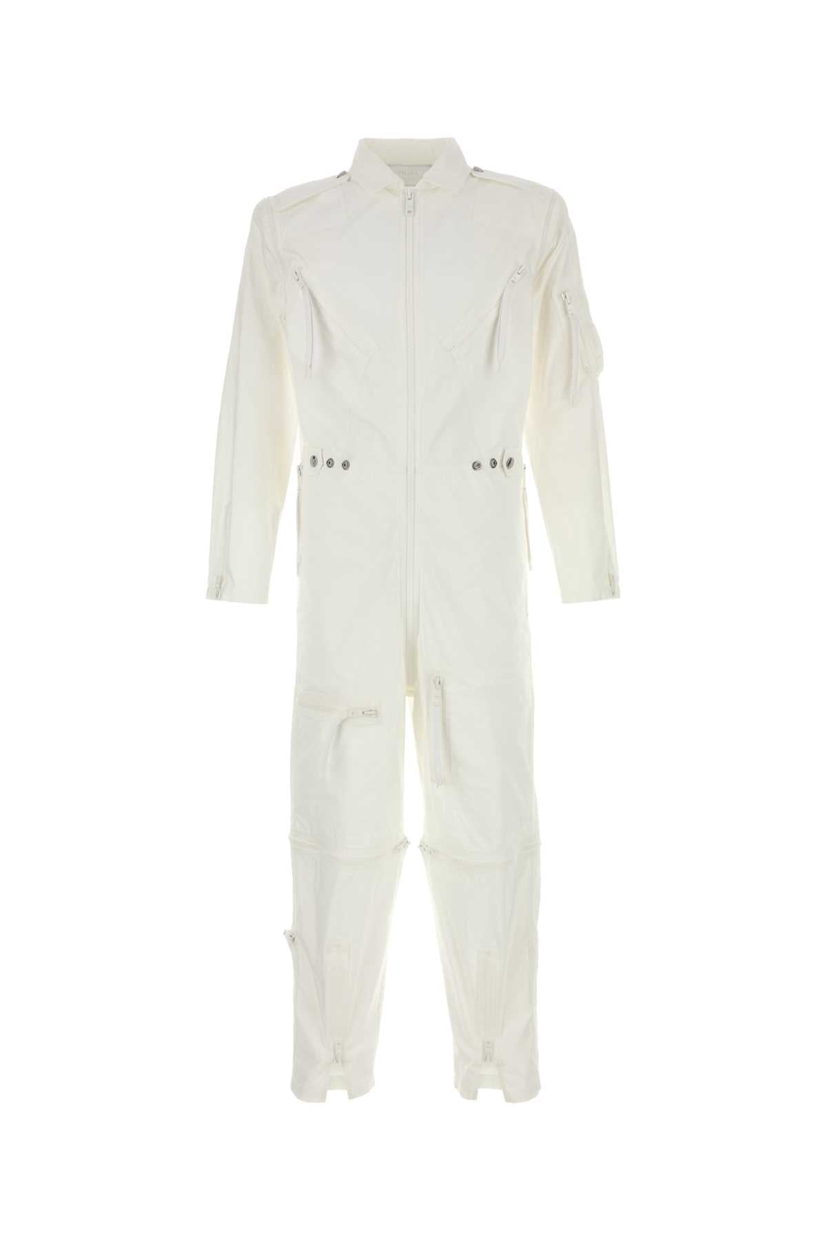 Prada Men White Cotton Jumpsuit PRADA