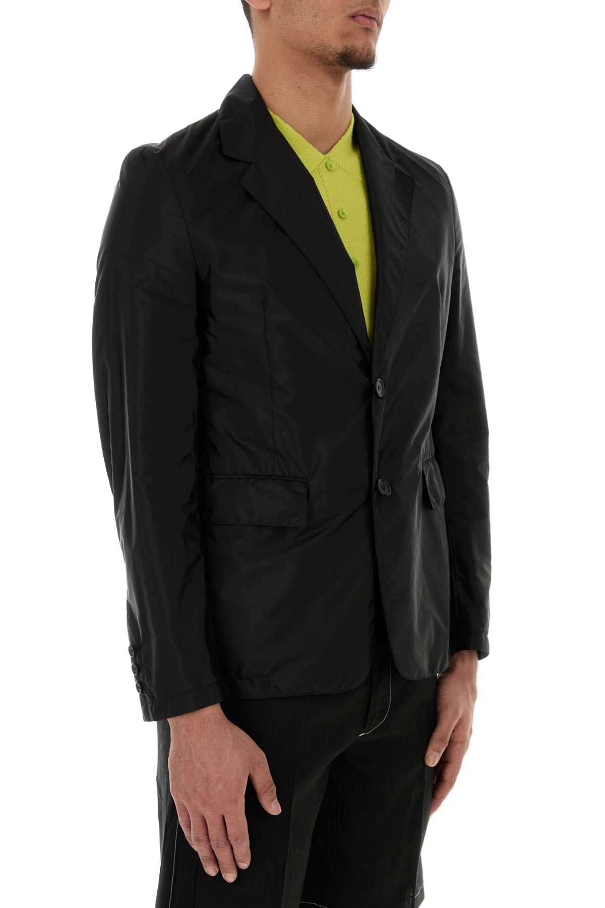 Prada Men Black Re-Nylon Blazer PRADA