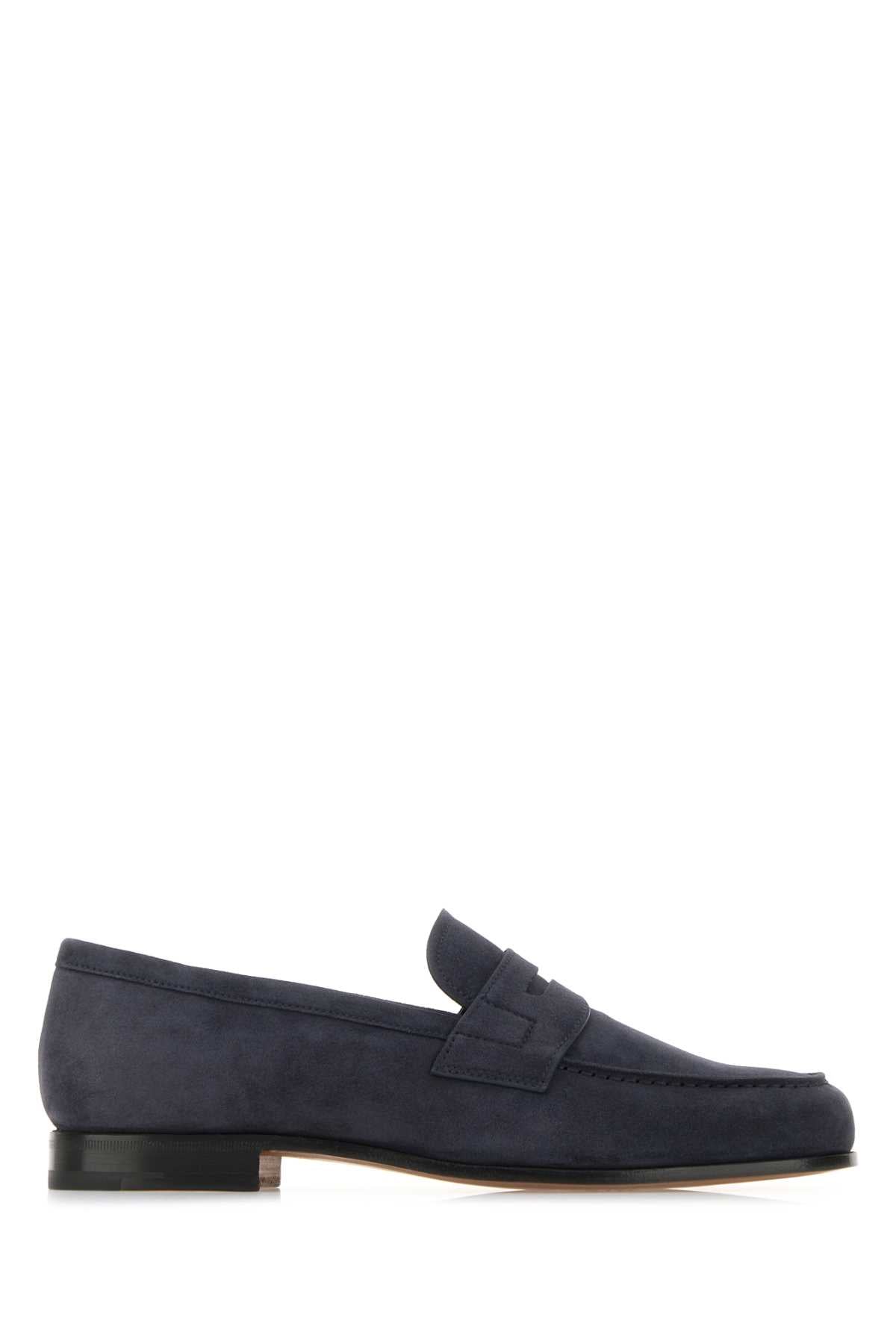 Church's Men Navy Blue Leather Heswall Loafers CHURCH'S