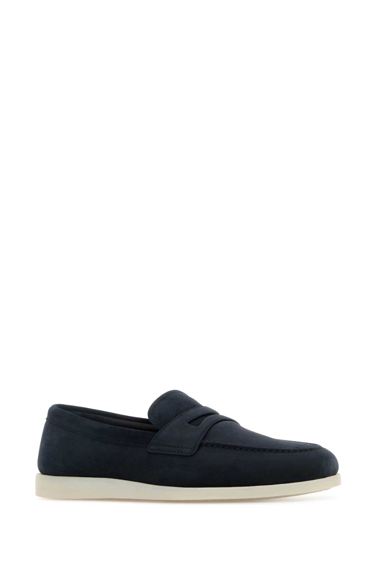 Church's Men Navy Blue Suede Loafers CHURCH'S