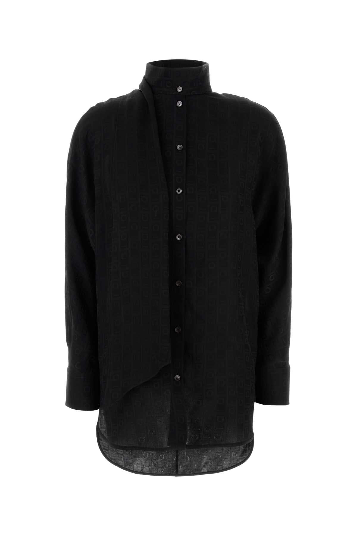 Salvatore Ferragamo Women Black Silk Shirt FERRAGAMO