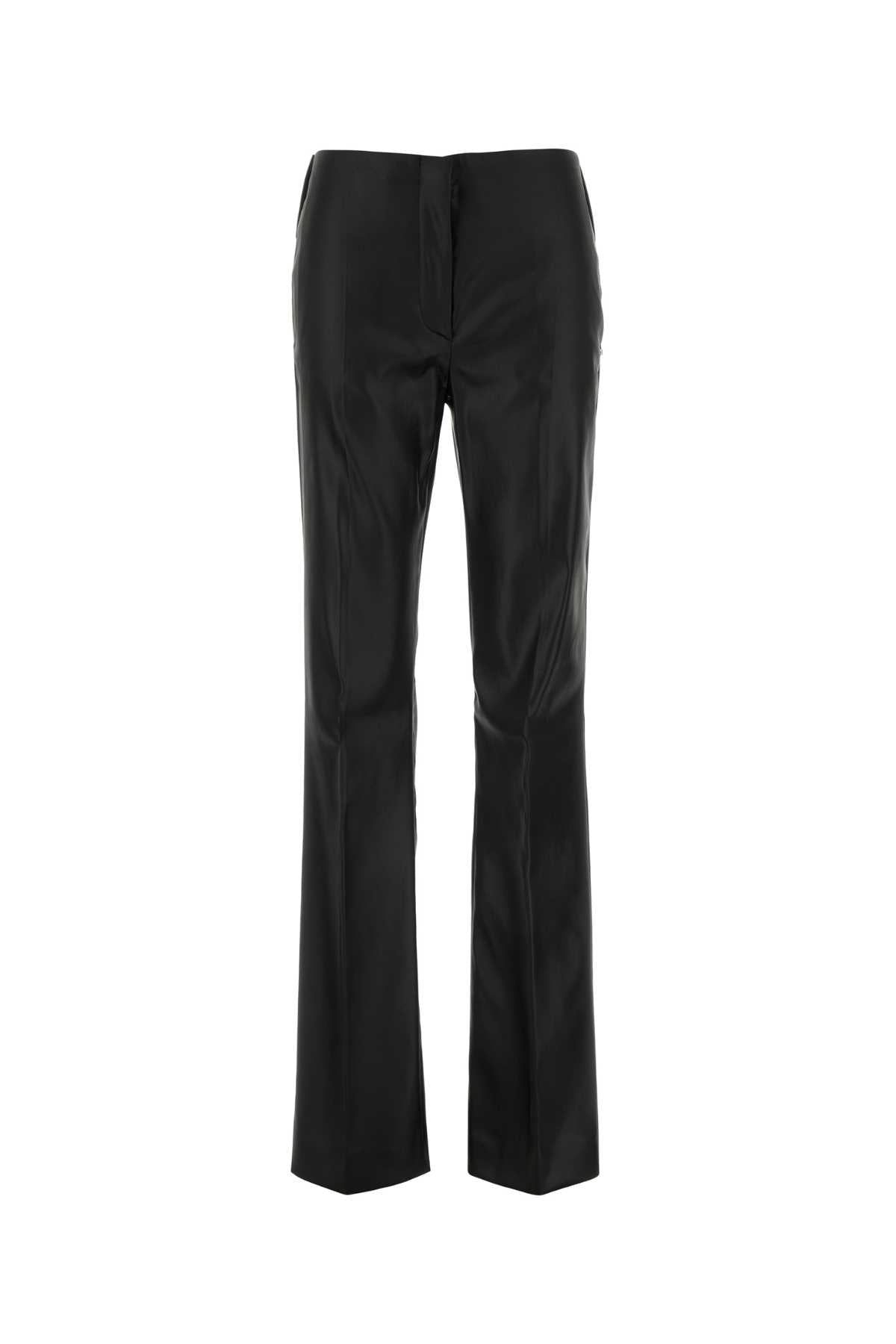 Sportmax Women Black Stretch Satin Adepto1234 Pant SPORTMAX