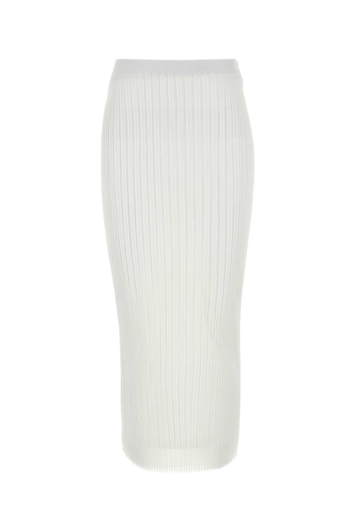 Sportmax Women White Organza Album1234 Skirt SPORTMAX