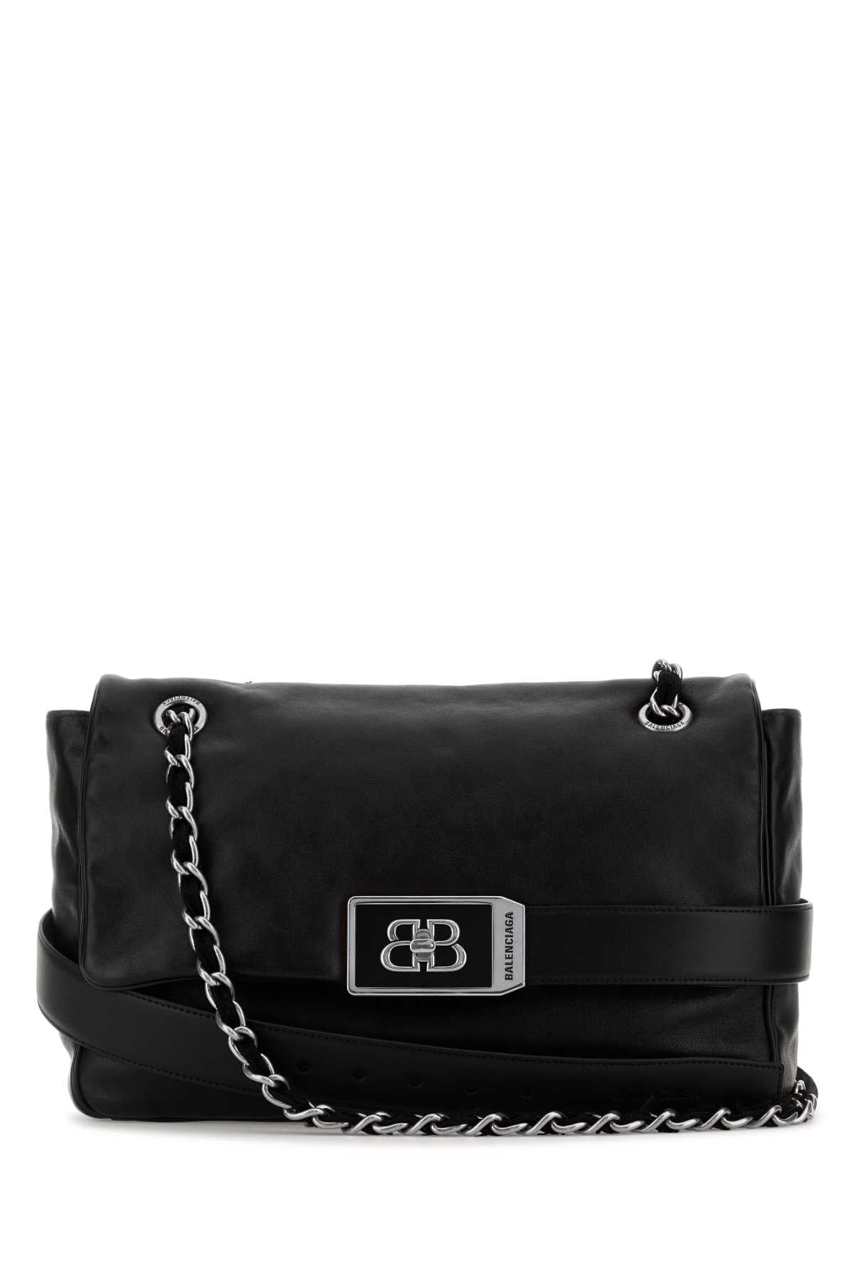 Balenciaga Women Black Leather Modu Shoulder Bag BALENCIAGA