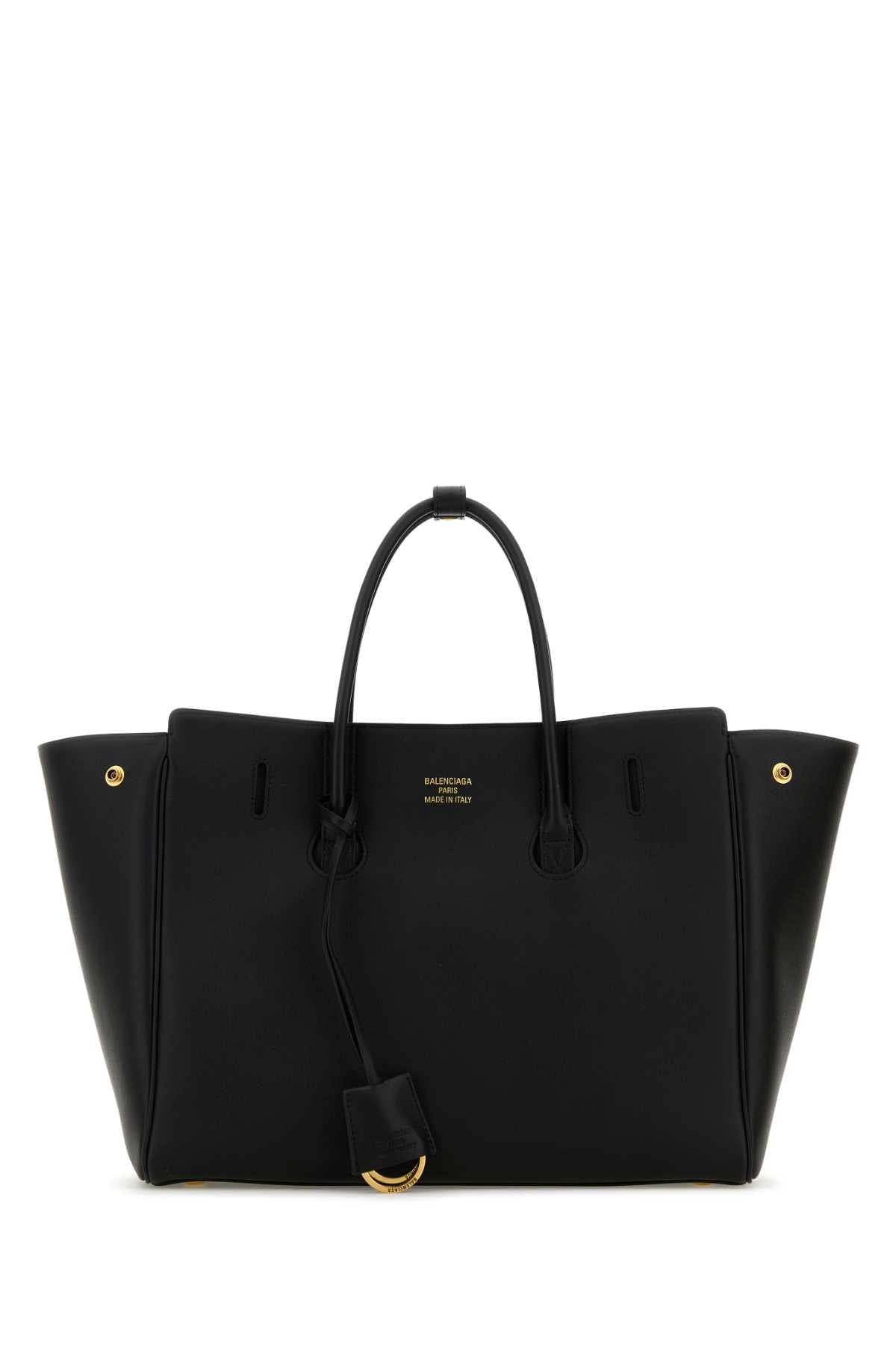 Balenciaga Women Black Leather Small Carry All Hempton Handbag BALENCIAGA