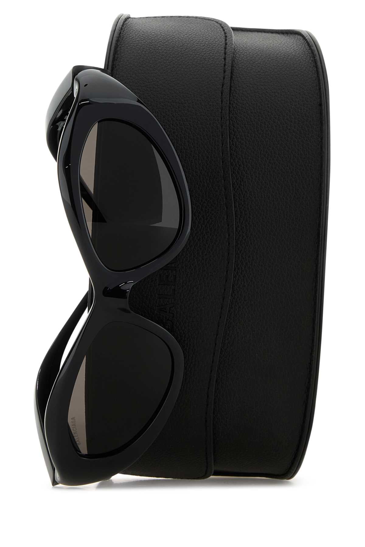 Balenciaga Women Black Nylon Orbit Cat Sunglasses BALENCIAGA