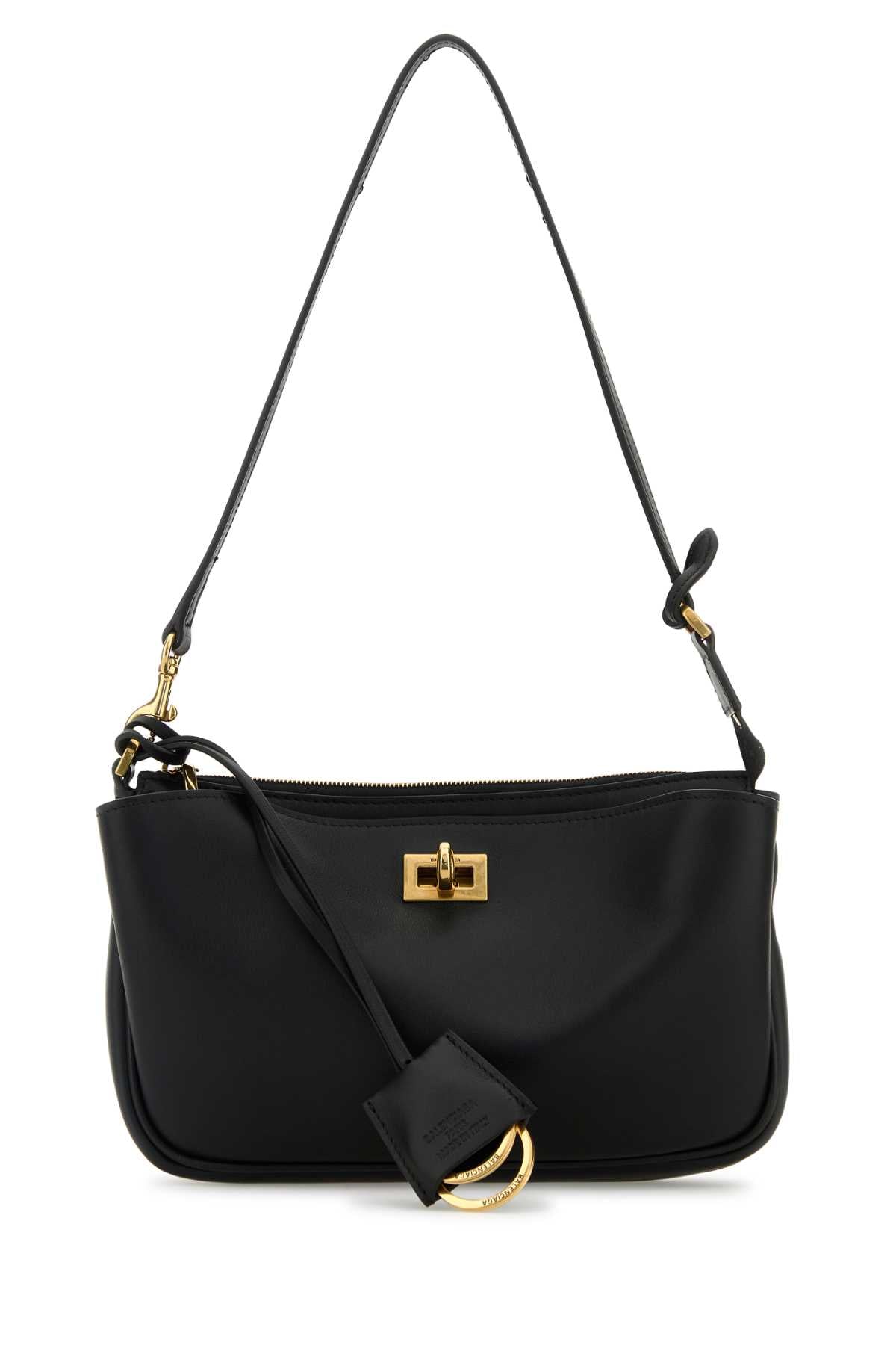 Balenciaga Women Black Leather Rodeo Shoulder Bag BALENCIAGA