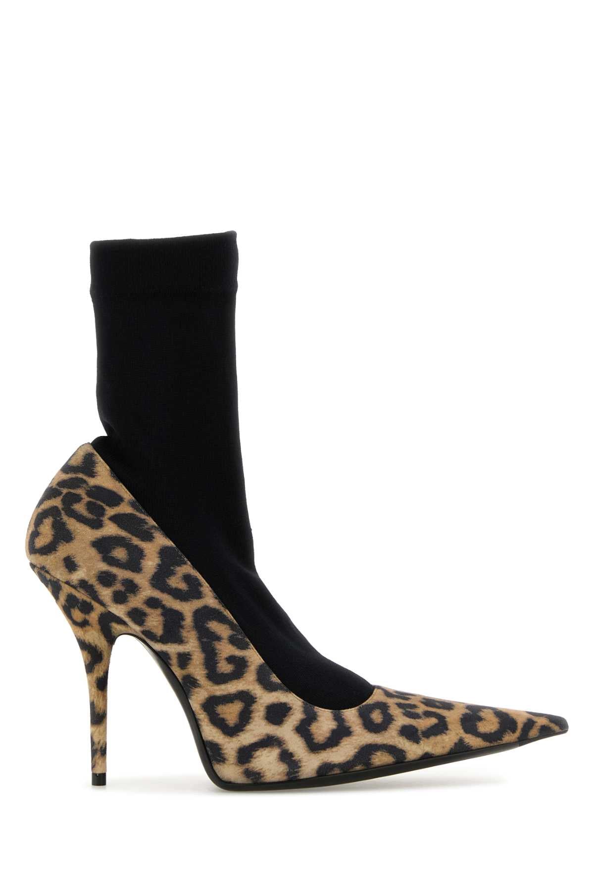 Balenciaga Women Printed Suede Avenue Sock Pumps BALENCIAGA