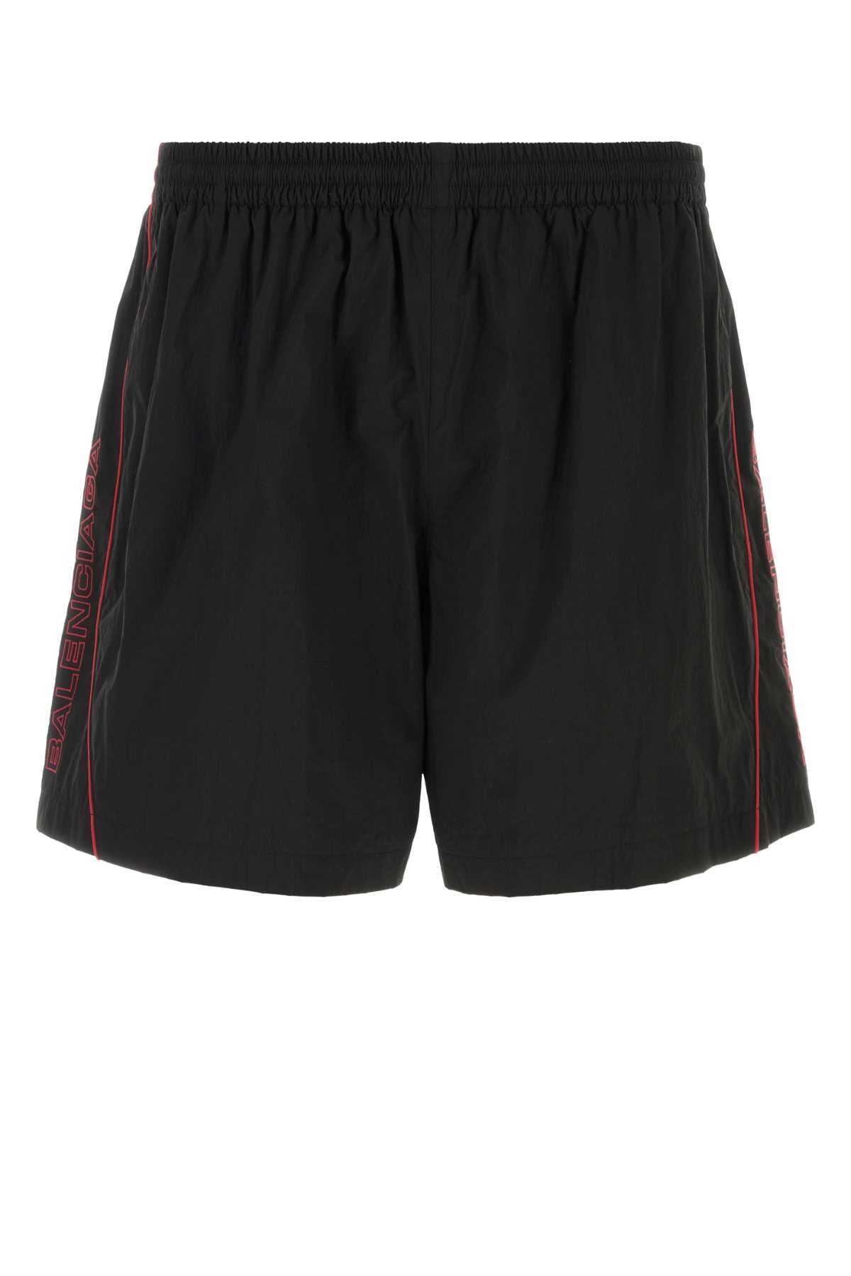 Balenciaga Men Black Nylon Bermuda Shorts BALENCIAGA
