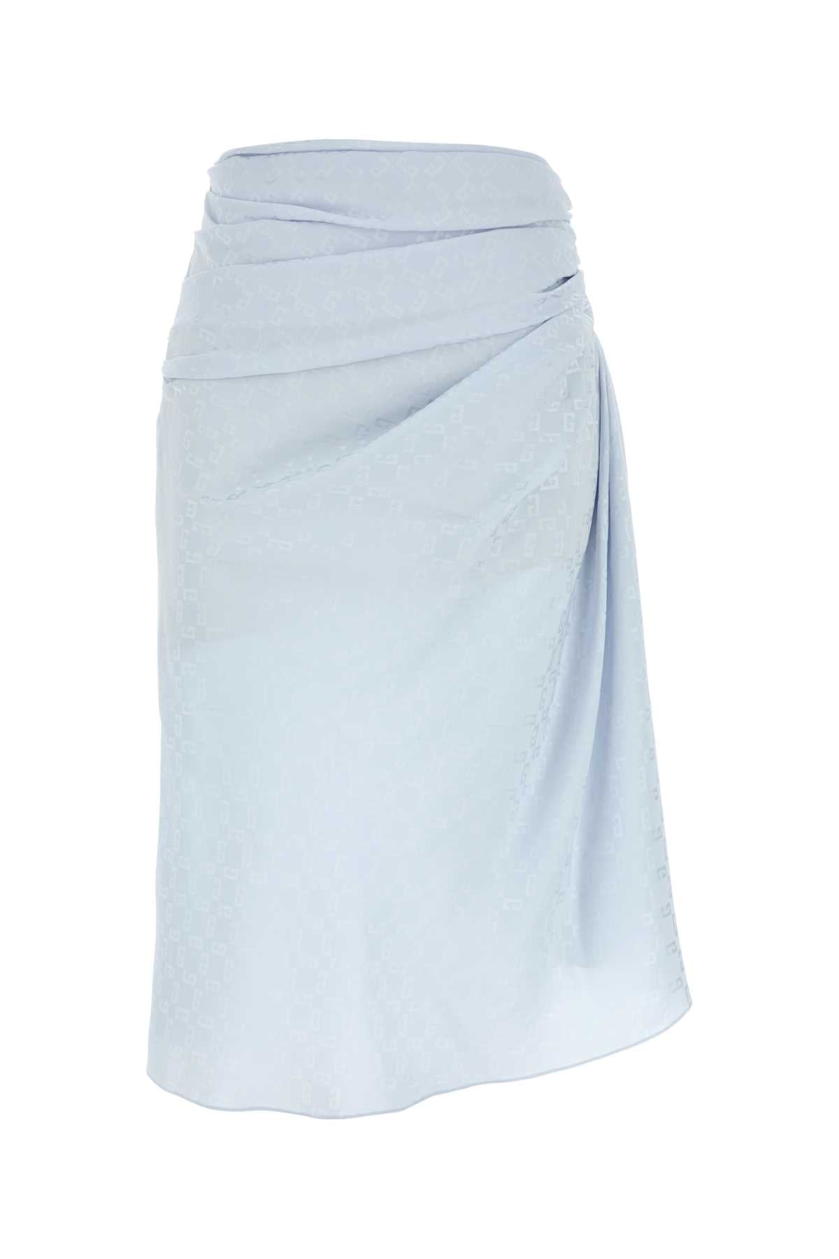 Givenchy Women Pastel Light Blue Silk Skirt GIVENCHY