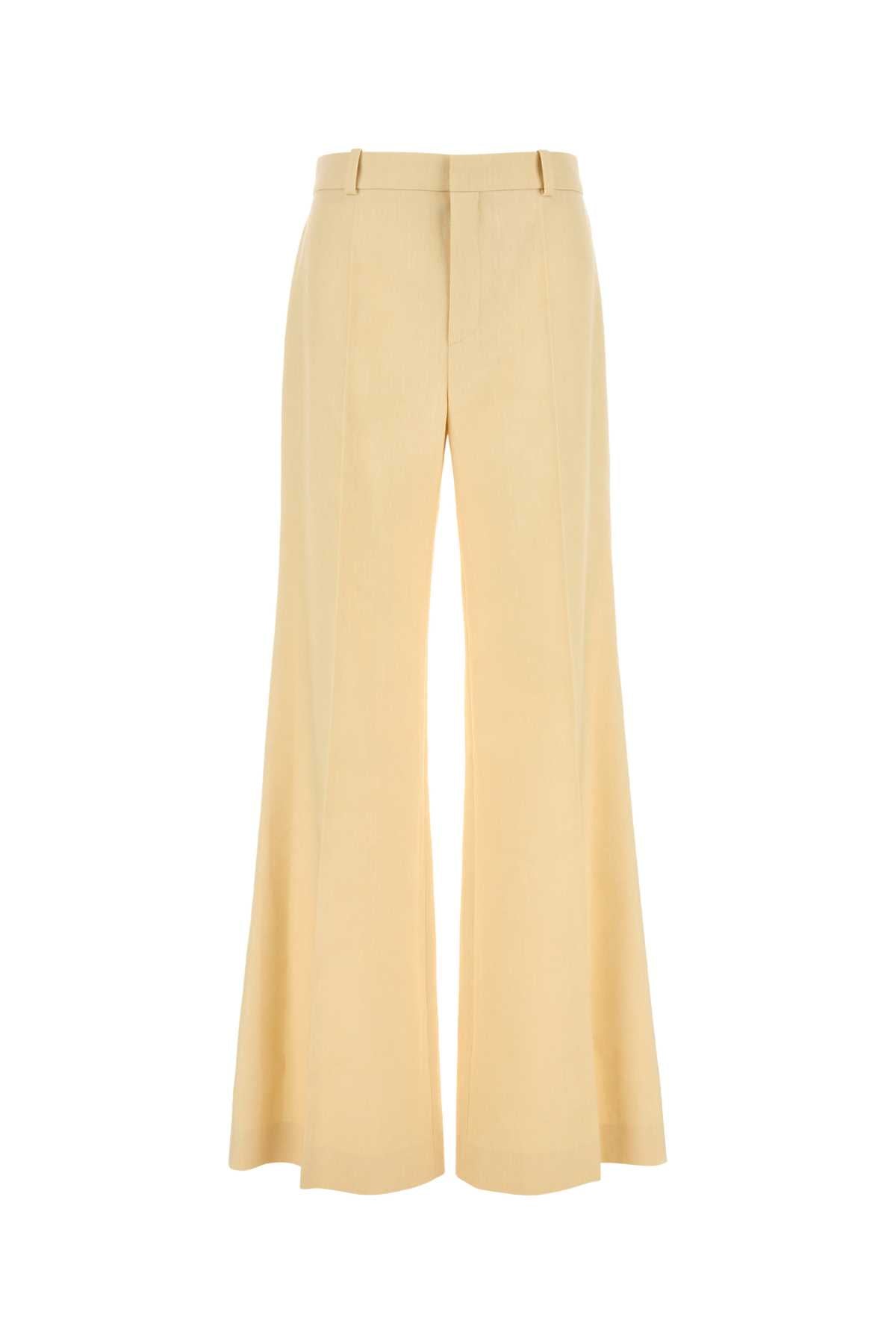 Chloe Women Cream Canvas Wide-Leg Pant CHLOE