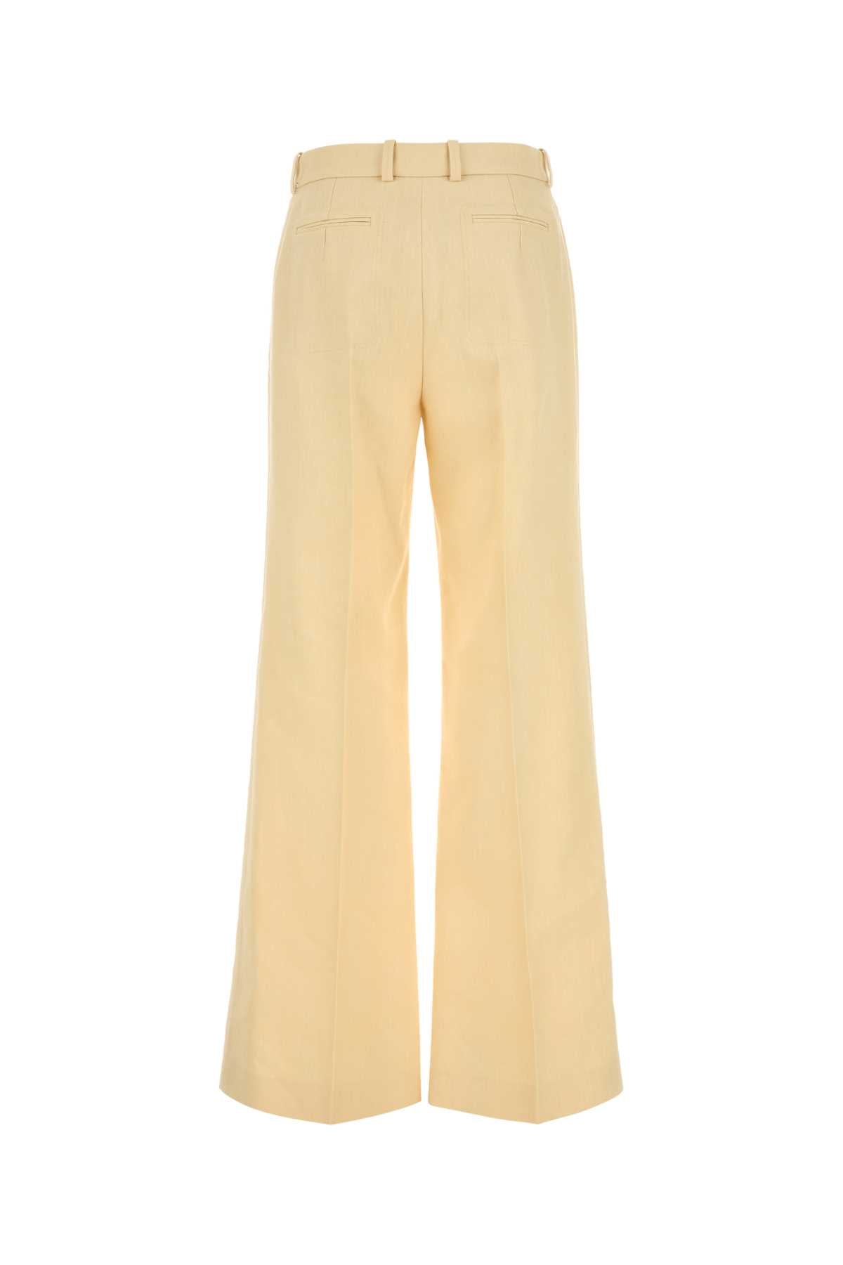 Chloe Women Cream Canvas Wide-Leg Pant CHLOE