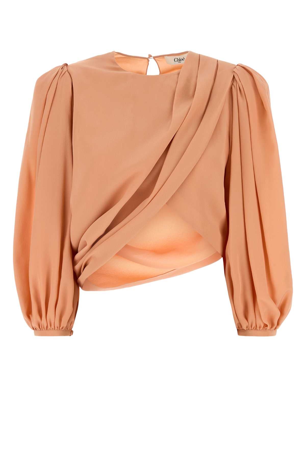 Chloe Women Salmon Crepe Top CHLOE