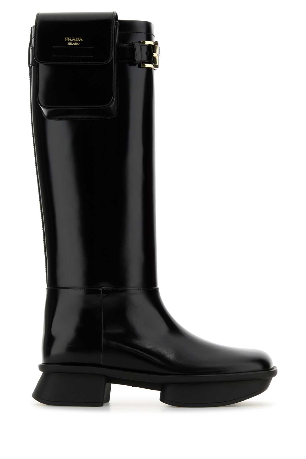 Prada Women Black Leather Boots
