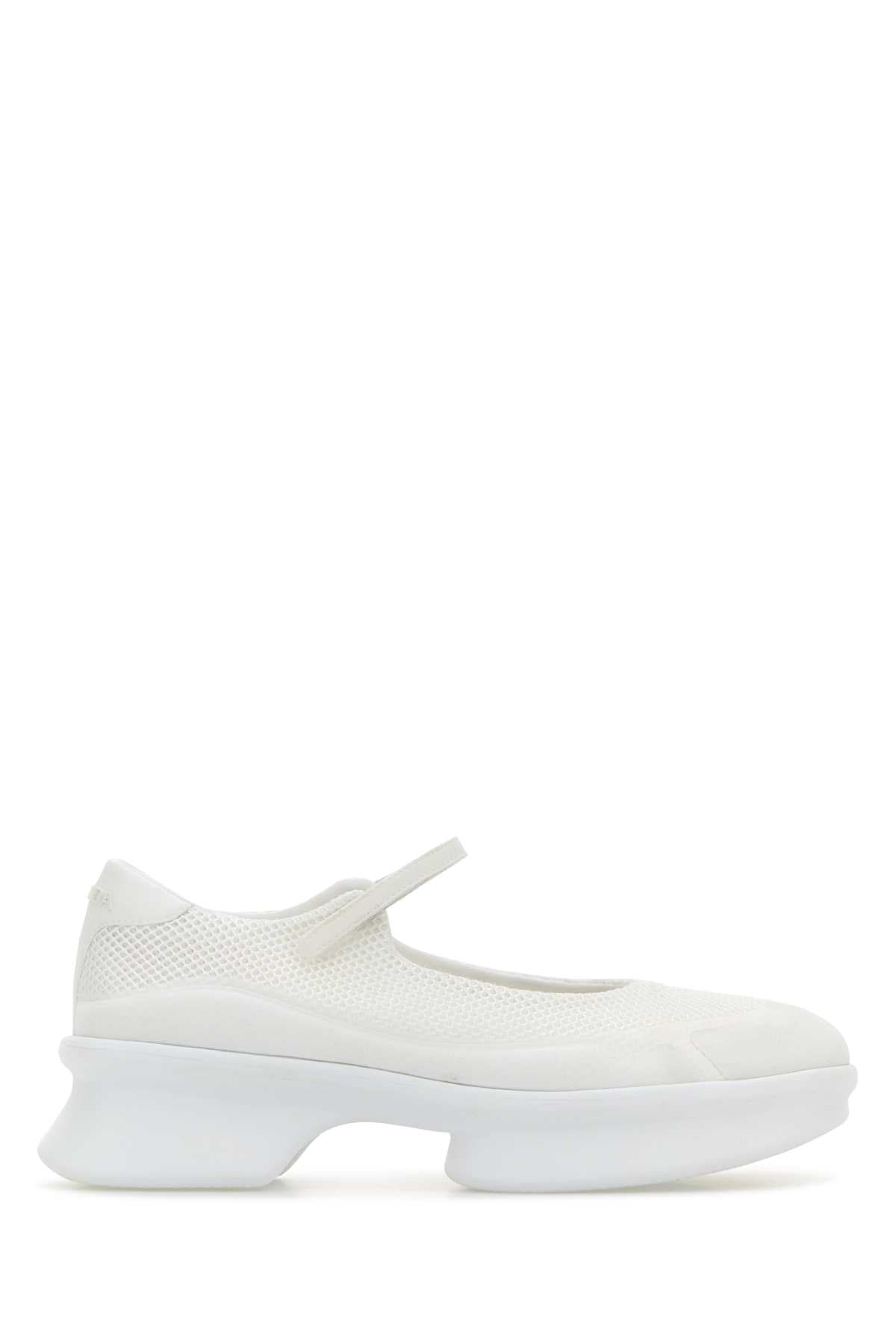 Prada Women White Mesh Ballerinas PRADA