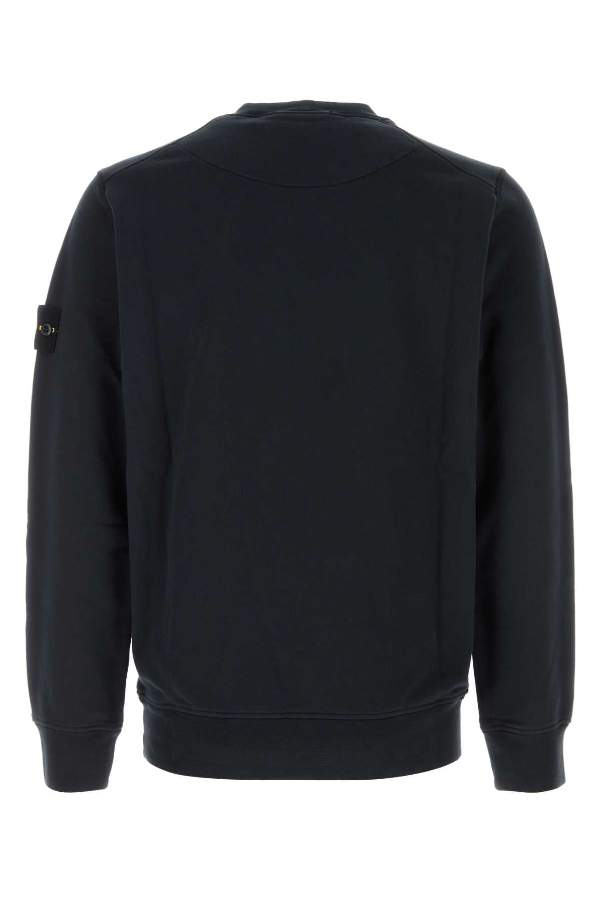 Stone Island Men Midnight Blue Cotton Sweatshirt STONE ISLAND