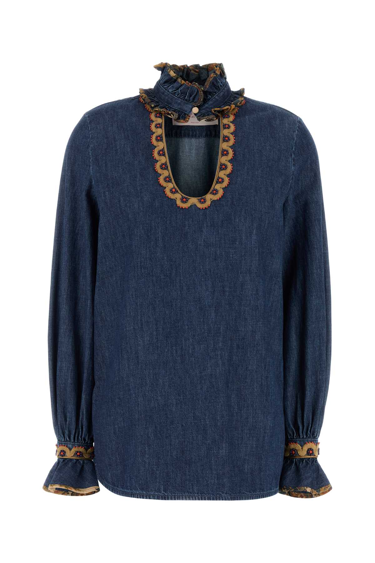 Valentino Garavani Women Chambray Denim Blouse VALENTINO GARAVANI